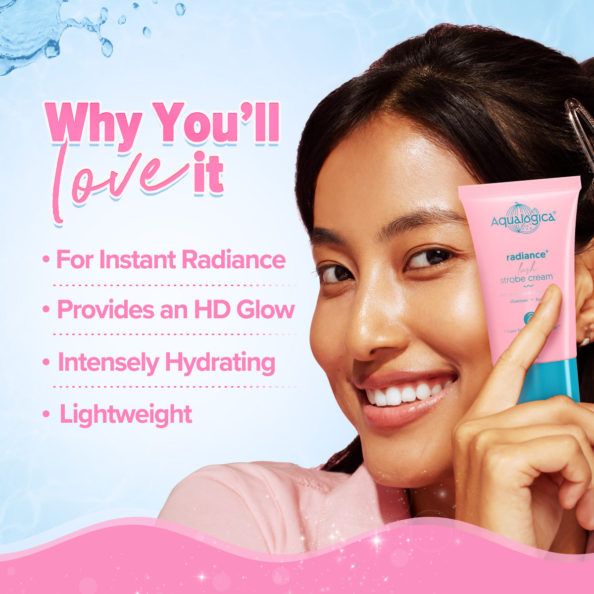 Radiance+ Lush Strobe Cream with Watermelon & Niacinamide for Instant HD Glow - 30g