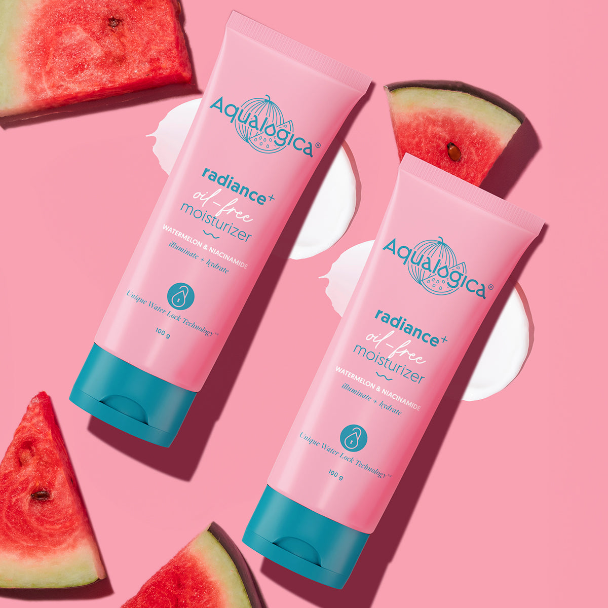 Radiance+ Oil Free Moisturizer with Watermelon and Niacinamide - 100g (Pack of 2)