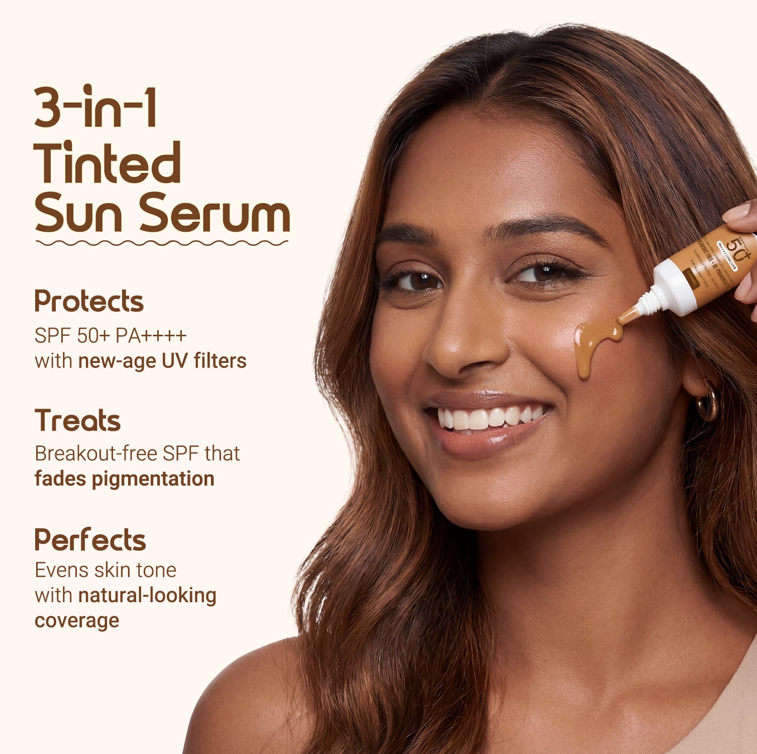 3-in-1 Tinted Sun Serum - Caramel | Trial Pack | 10ml