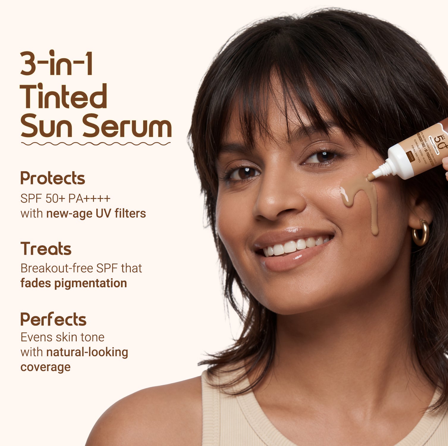 3-in-1 Tinted Sun Serum - Mocha | Trial Pack | 10ml
