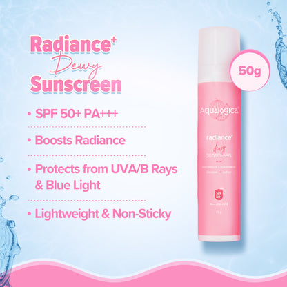 Radiance+ Protect & Glow Duo (Radiance+ Oil Free Moisturizer -  100g, Radiance+ Dewy Sunscreen - 50g)