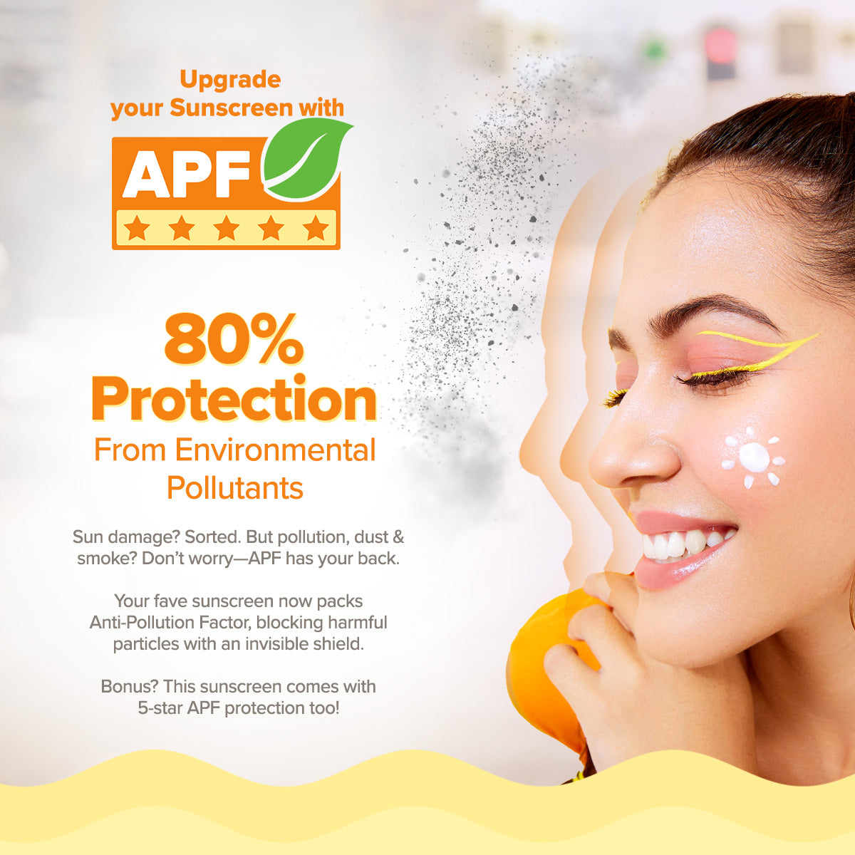 Glow+ Dewy Sunscreen SPF 50+ PA++++ with Anti Pollution Factor (APF) | Papaya & Vitamin C - 50g