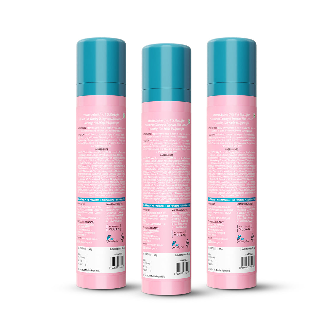 Radiance+ Dewy Sunscreen with Watermelon & Niacinamide with SPF 50 & PA++++ - 50g(Pack of 3)