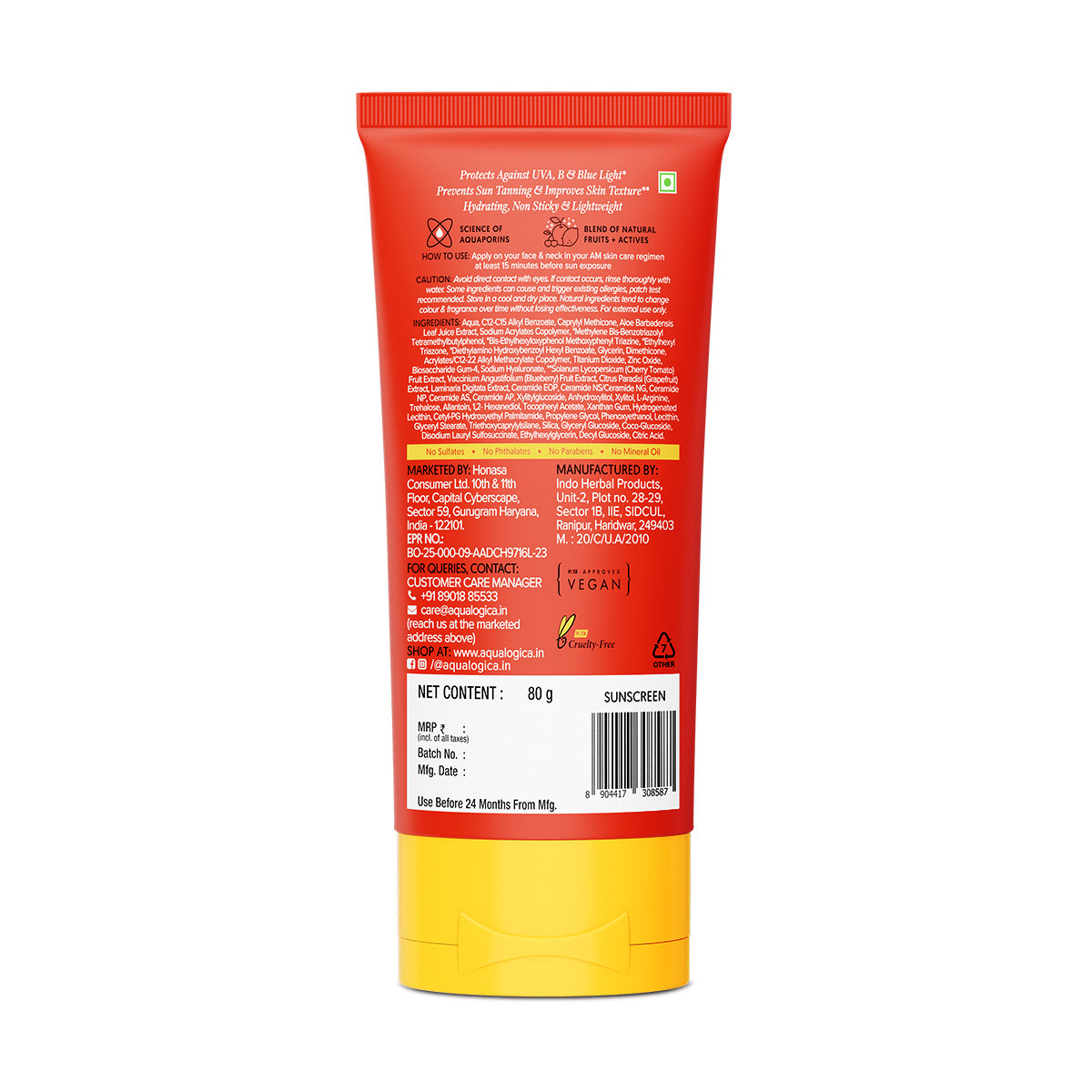 Detan+ Dewy Sunscreen SPF 50+ PA++++ with Anti Pollution Factor (APF) | UVA/B & Blue Light Protection - 80g