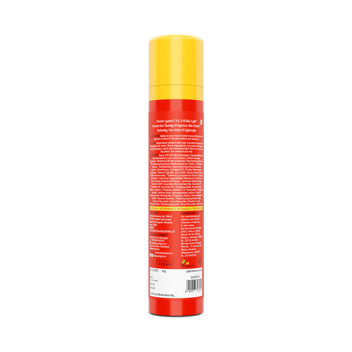 Detan+ Dewy Sunscreen with SPF 50+ & PA++++ for UVA/B & Blue Light Protection & No White Cast - 50g