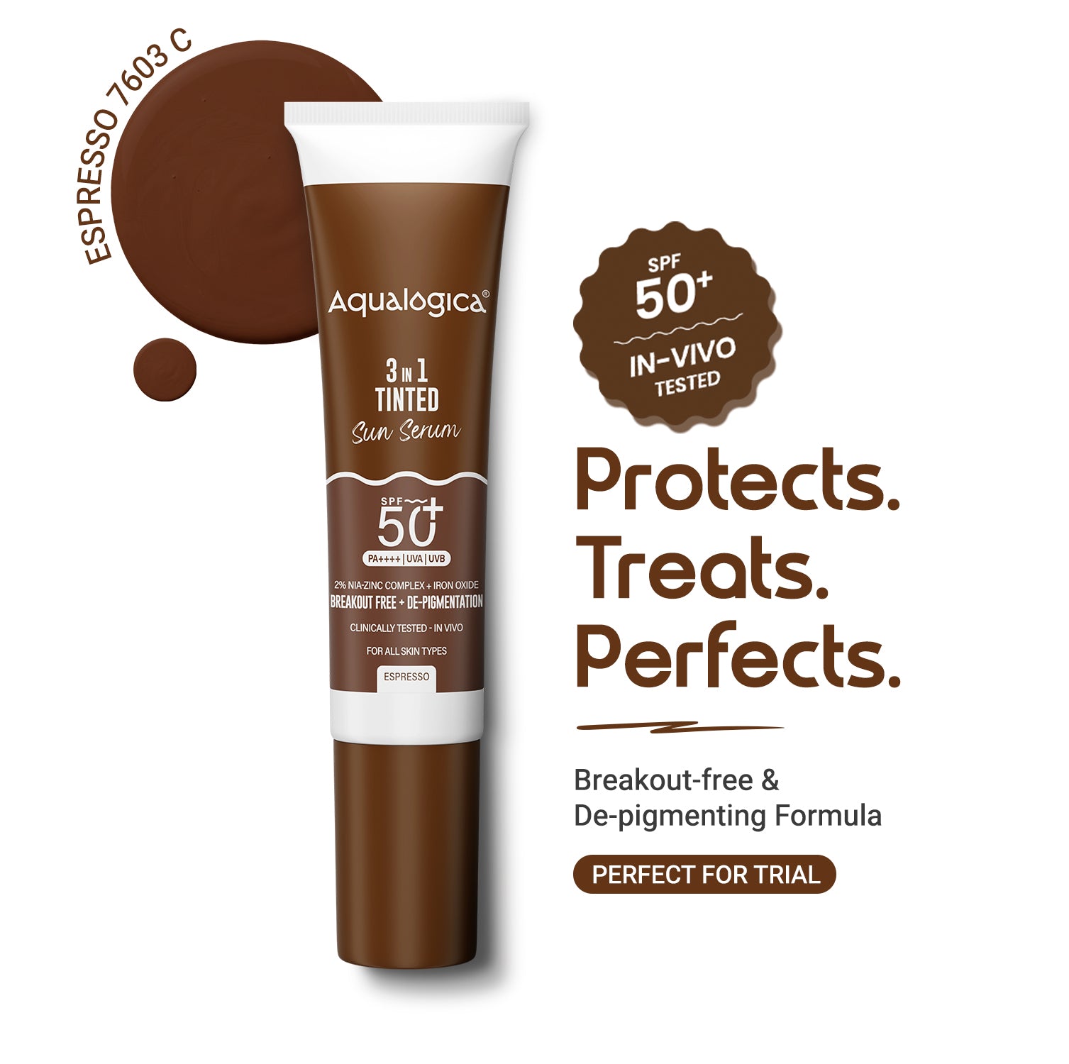 3-in-1 Tinted Sun Serum - Espresso | Trial Pack | 10ml