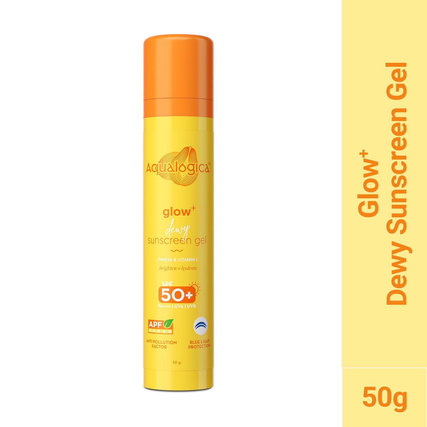 Glow+ Dewy Sunscreen Gel SPF 50+ PA++++ with Papaya & Vitamin C - 50g