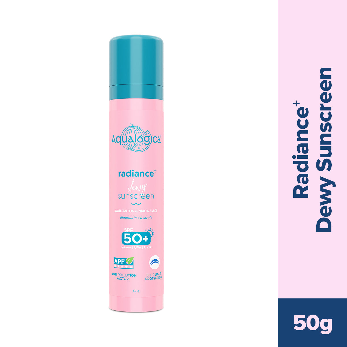 Radiance+ Dewy Sunscreen with Anti Pollution Factor (APF) | Watermelon & Niacinamide with SPF 50 & PA+++ - 50g