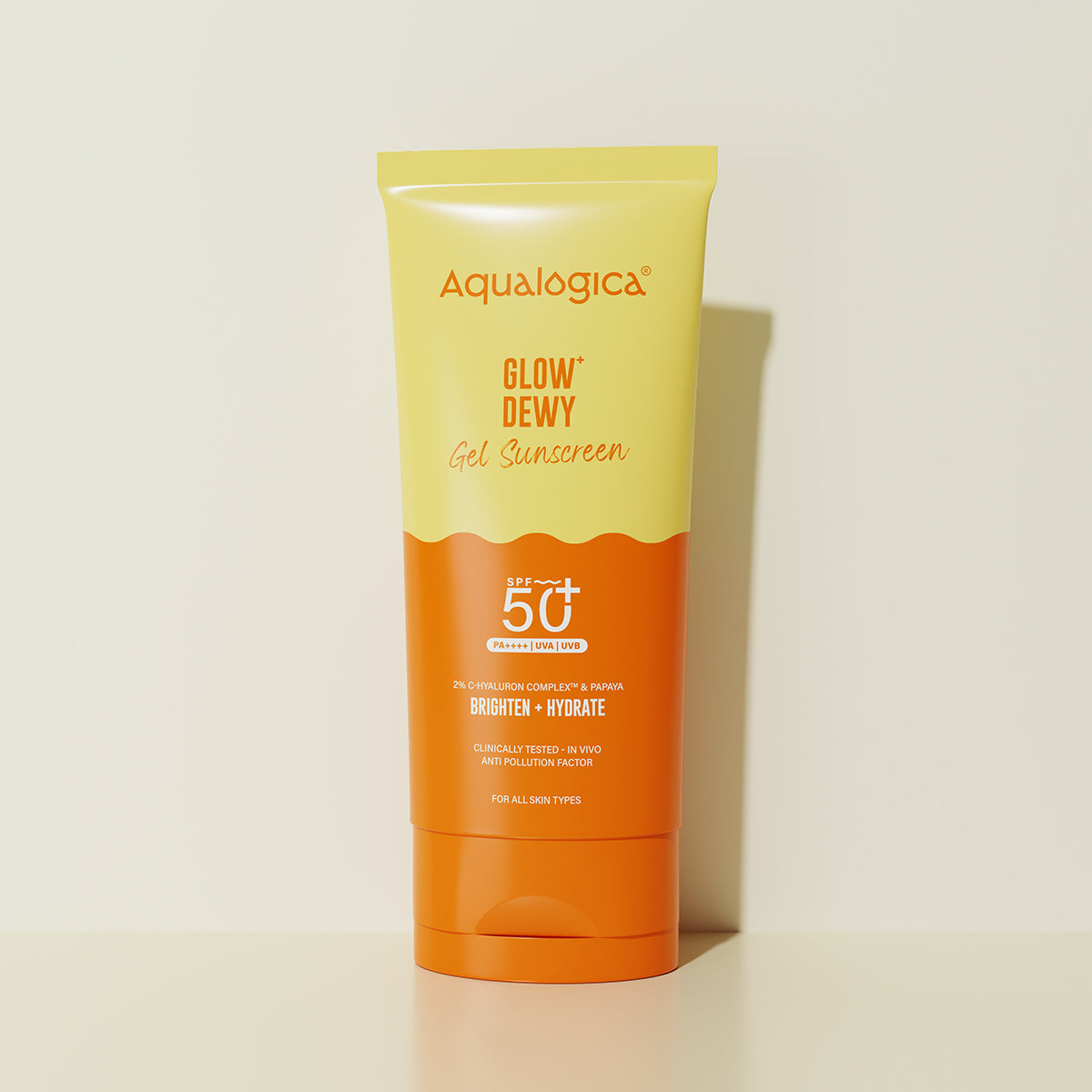 Glow+ Dewy Gel Sunscreen In-Vivo Tested SPF 50+ PA++++ with Papaya & Vitamin C - 80g
