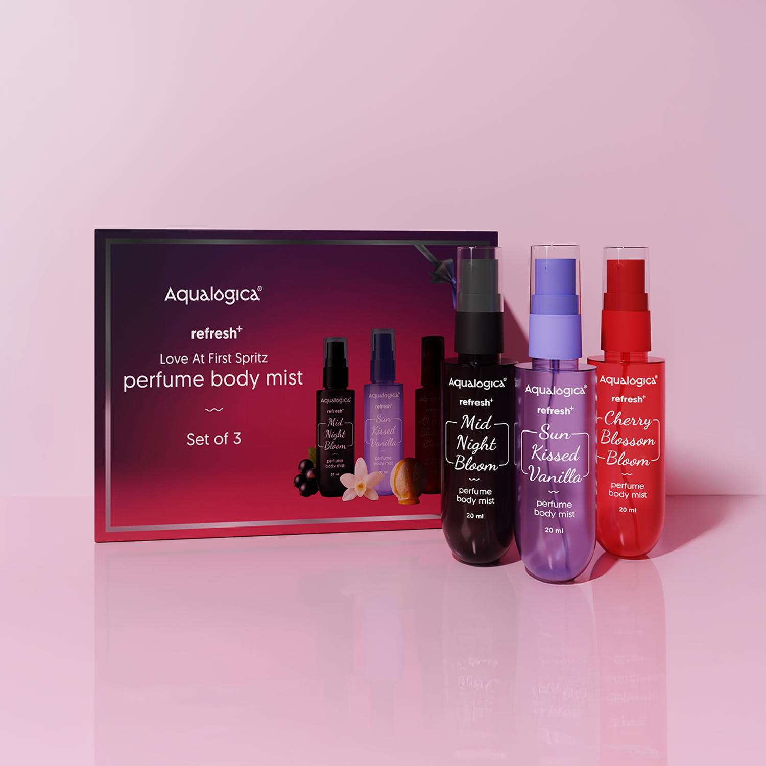Refresh+ Love at first spritz Set of 3 Perfume Body Mist