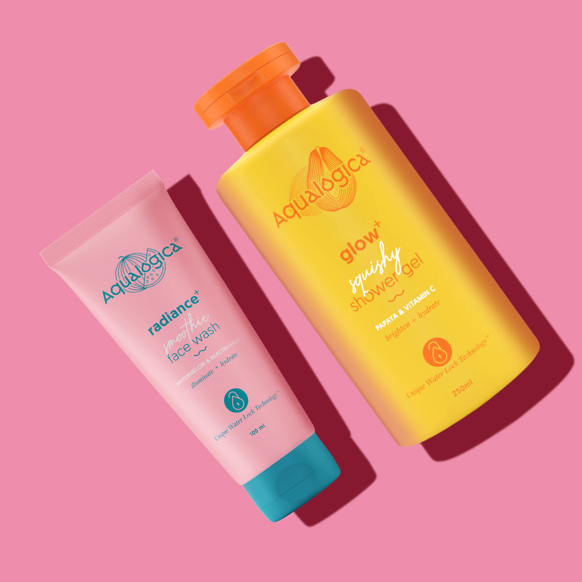 Hello Radiant Skin Combo ( Glow+ Squishy Shower Gel + Radiance+ Smoothie Face Wash) - 250 ml + 100ml