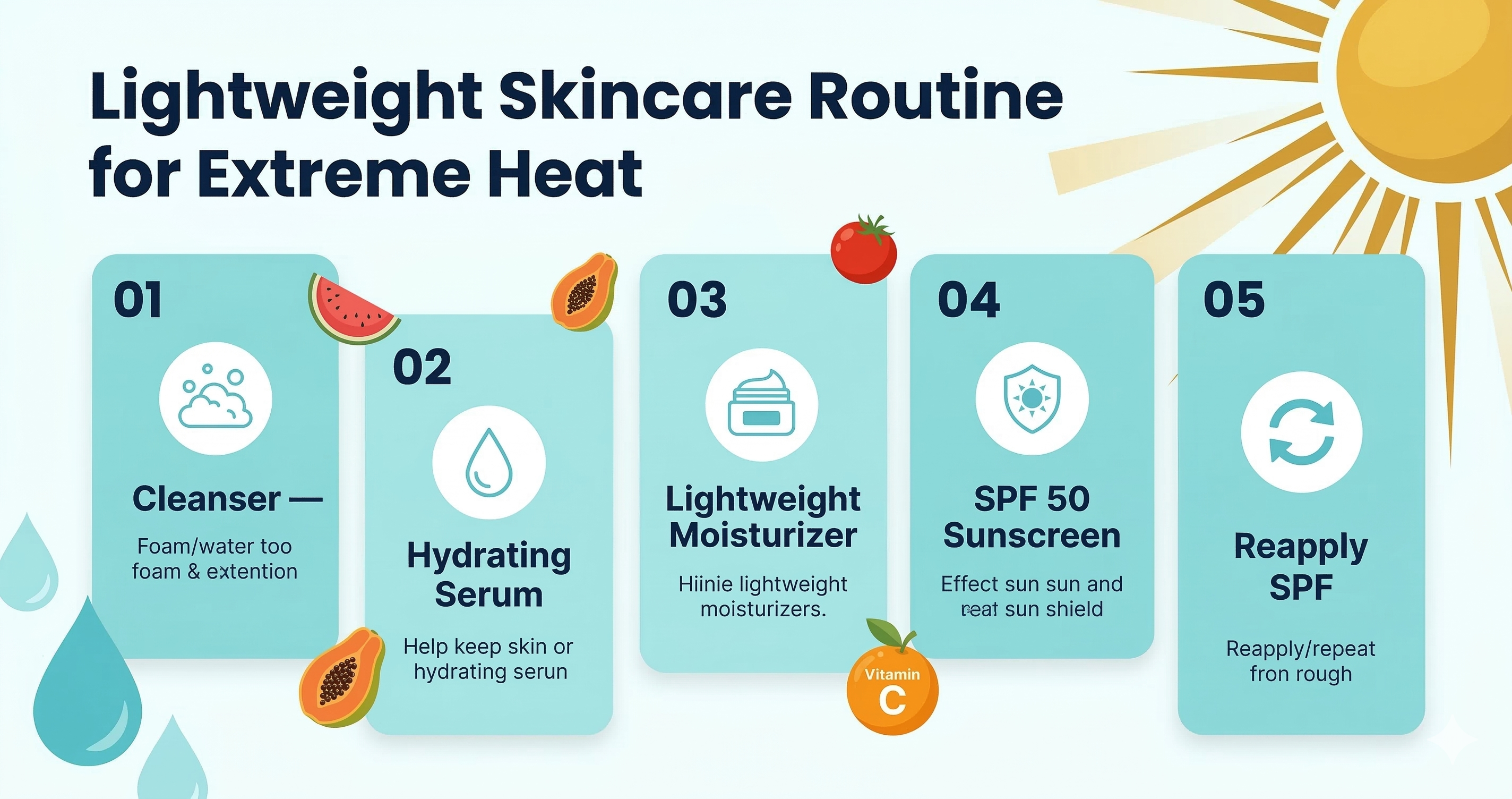 Lightweight Skincare Routine for Extreme Heat
