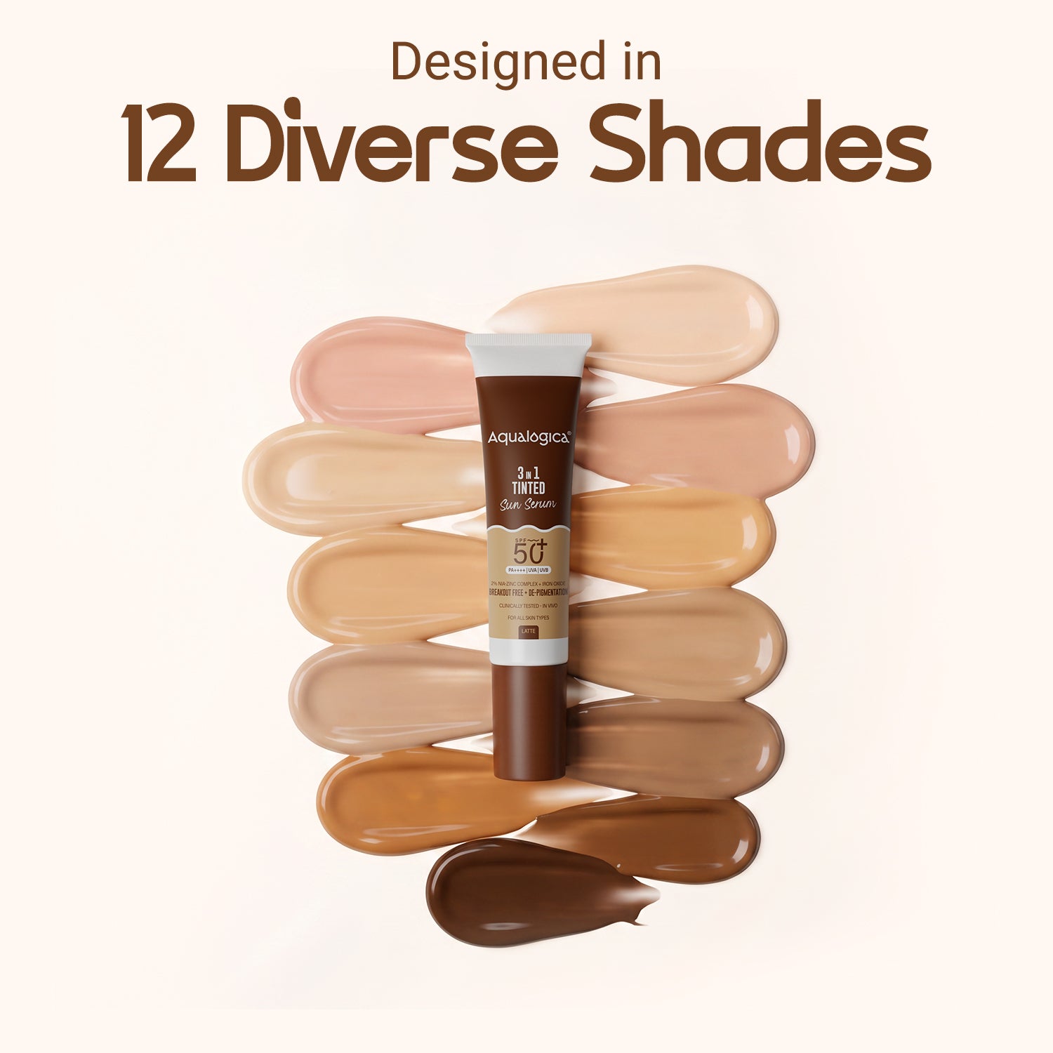 3-in-1 Tinted Sun Serum - Latte | Trial Pack | 10ml