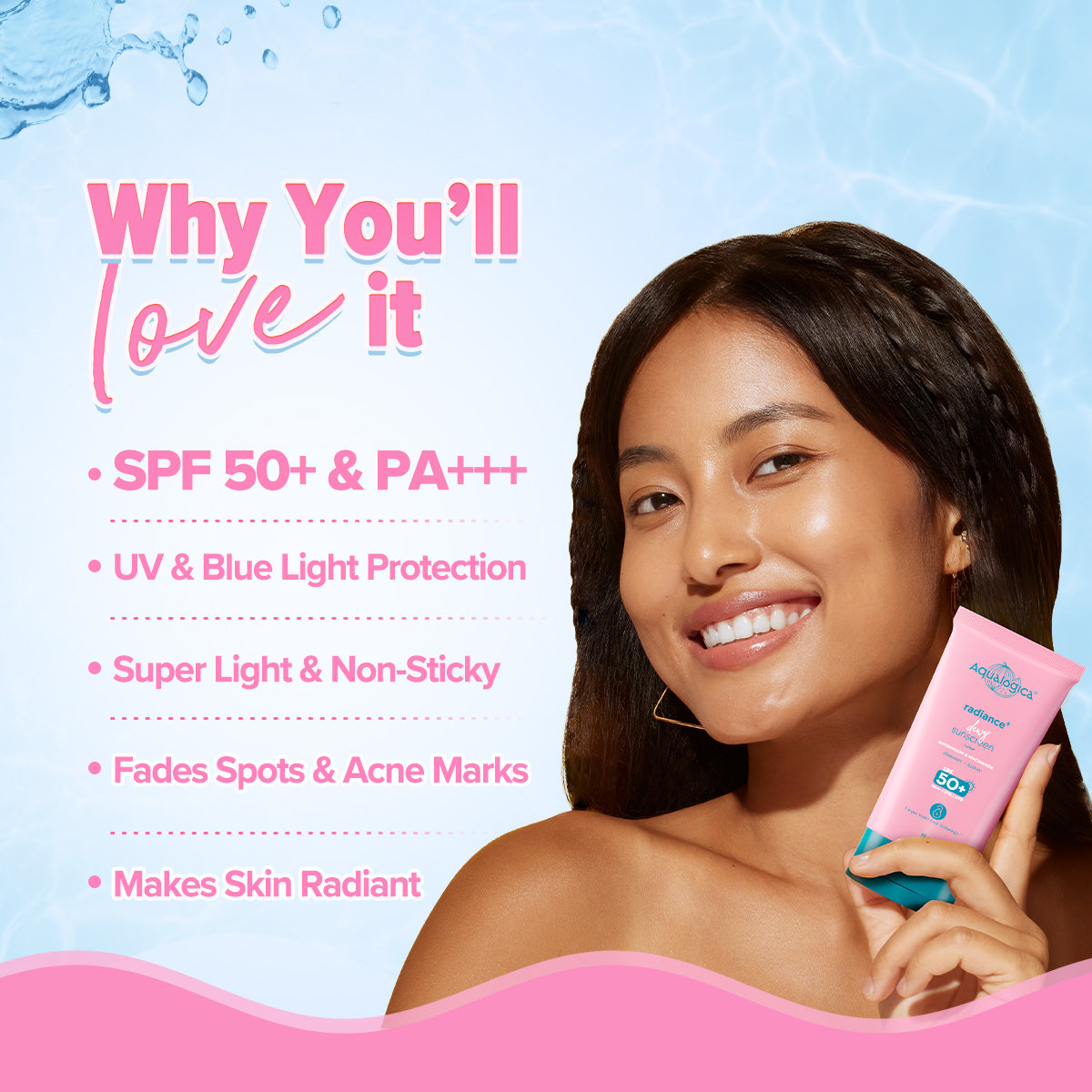 Radiance Suncreen Radiance+ Dewy Sunscreen, 30g – Aqualogica