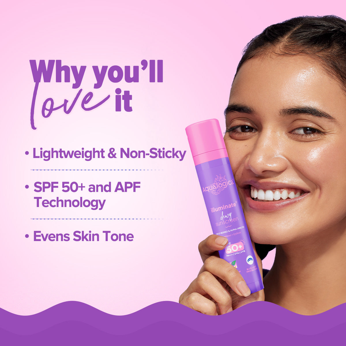 Illuminate+ Dewy Sunscreen SPF 50+ PA++++ with Wild Berries & Alpha Arbutin - 50 g
