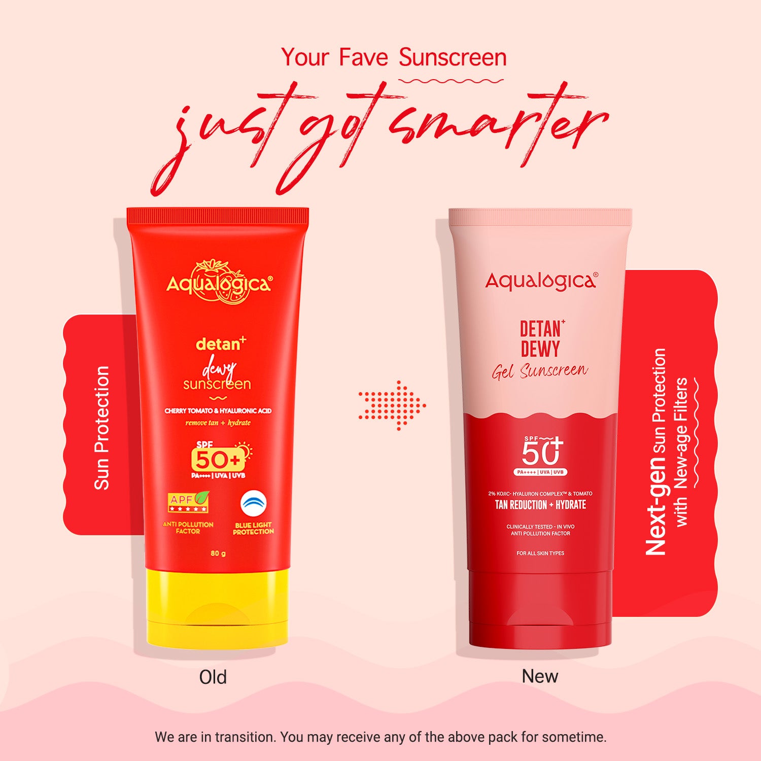 Detan+ Dewy Gel Sunscreen SPF 50+ PA++++  with 2% Kojic-Hyaluron Complex™ & Wild Berries - 80g