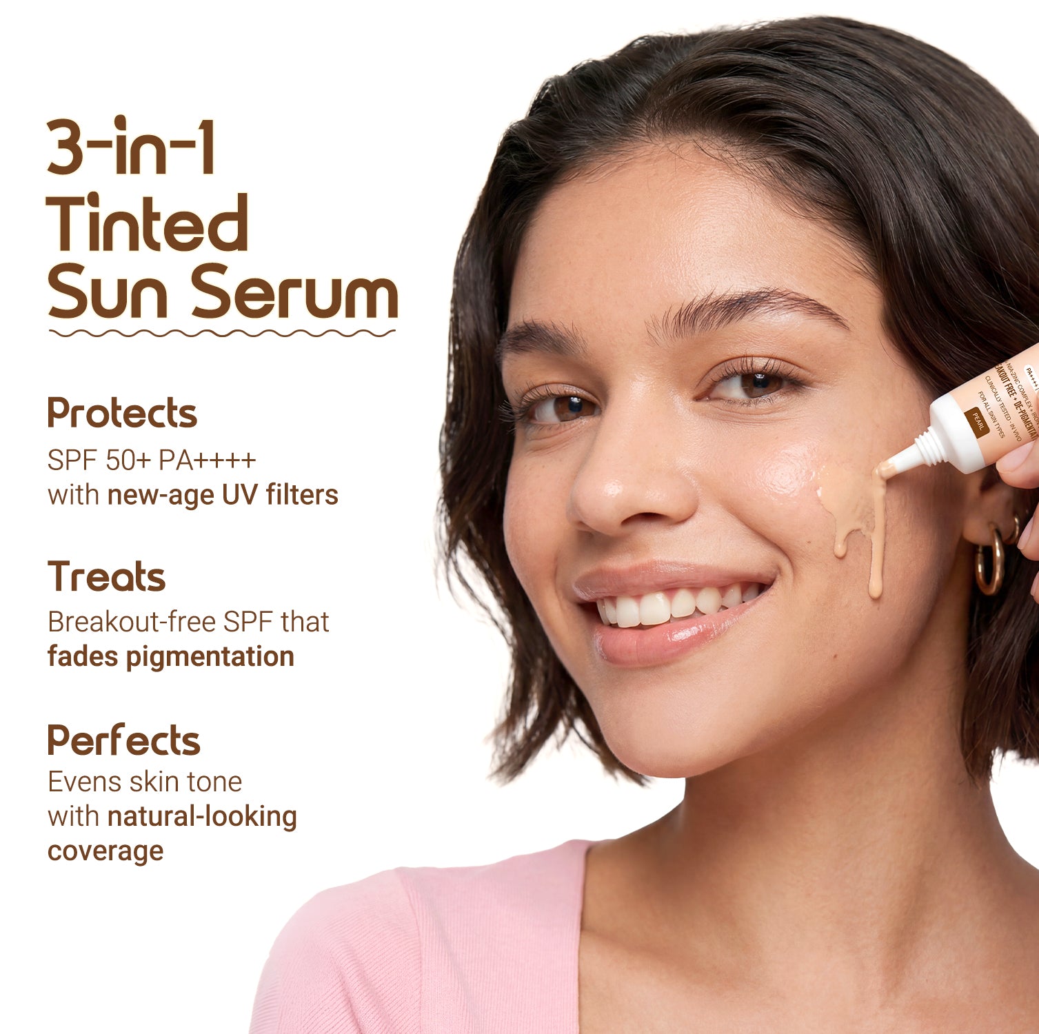 3-in-1 Tinted Sun Serum - Pearl | Trial Pack | 10ml