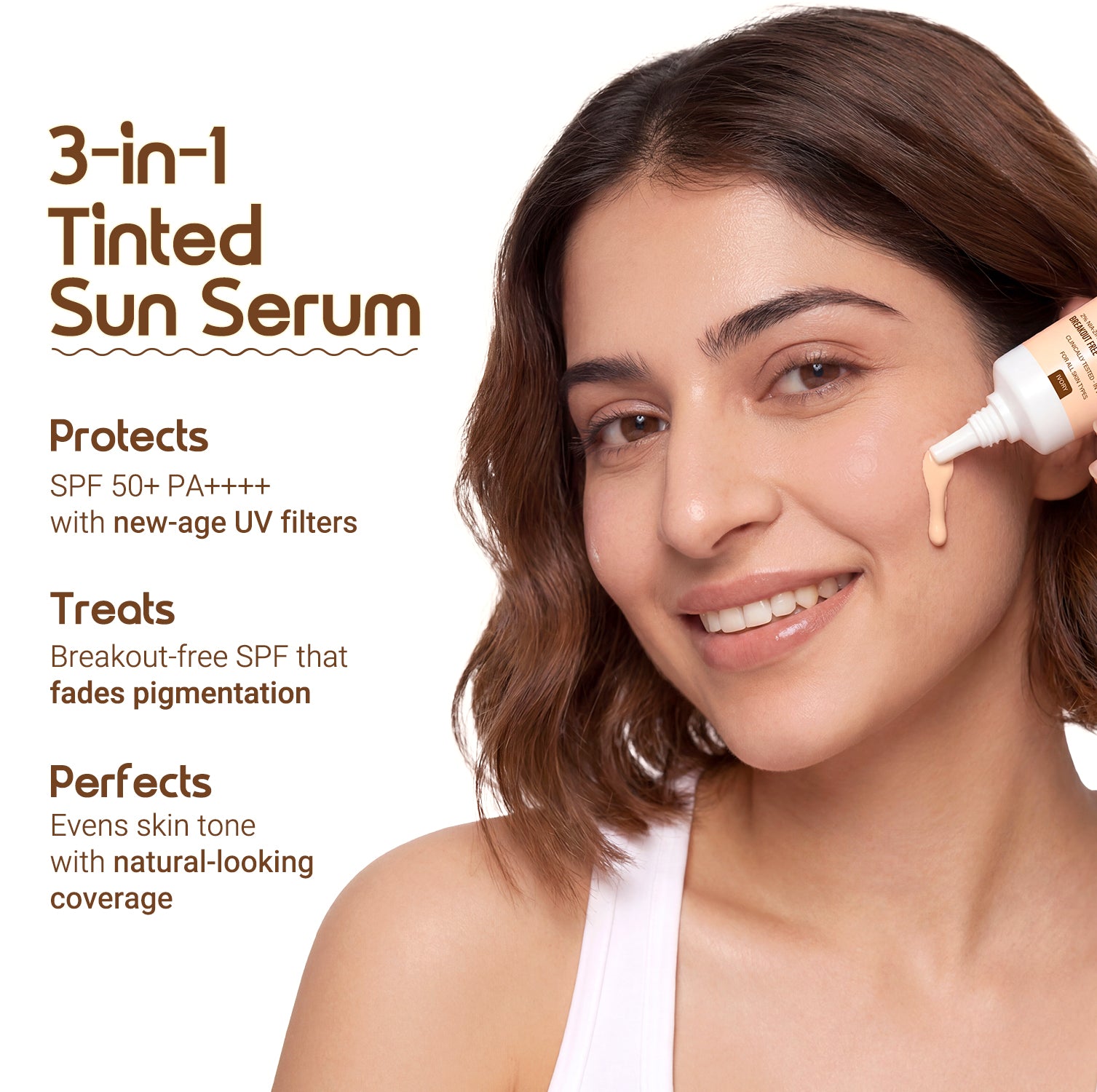 3-in-1 Tinted Sun Serum - Ivory | Trial Pack | 10ml