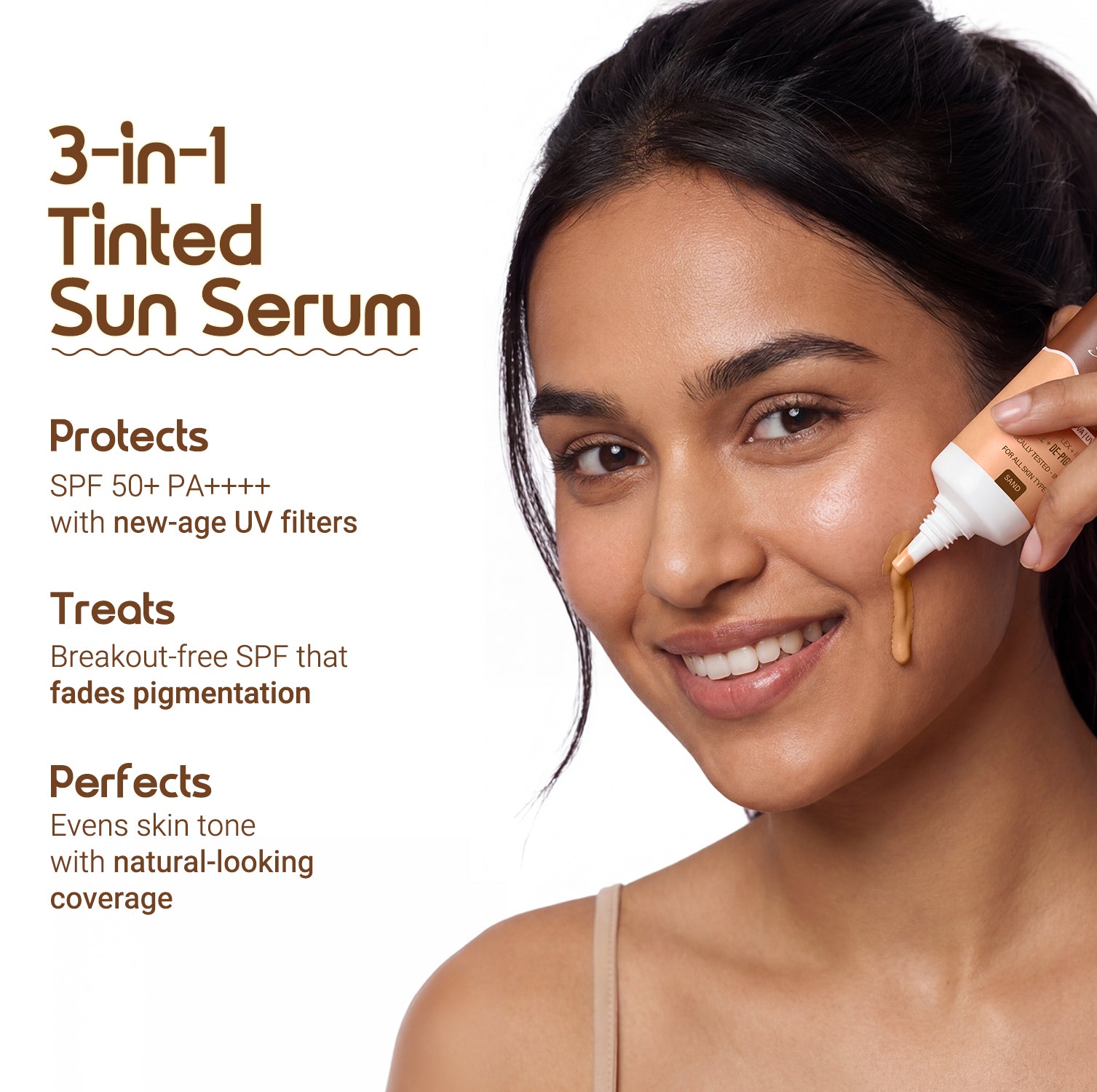 3-in-1 Tinted Sun Serum - Sand | Trial Pack | 10ml