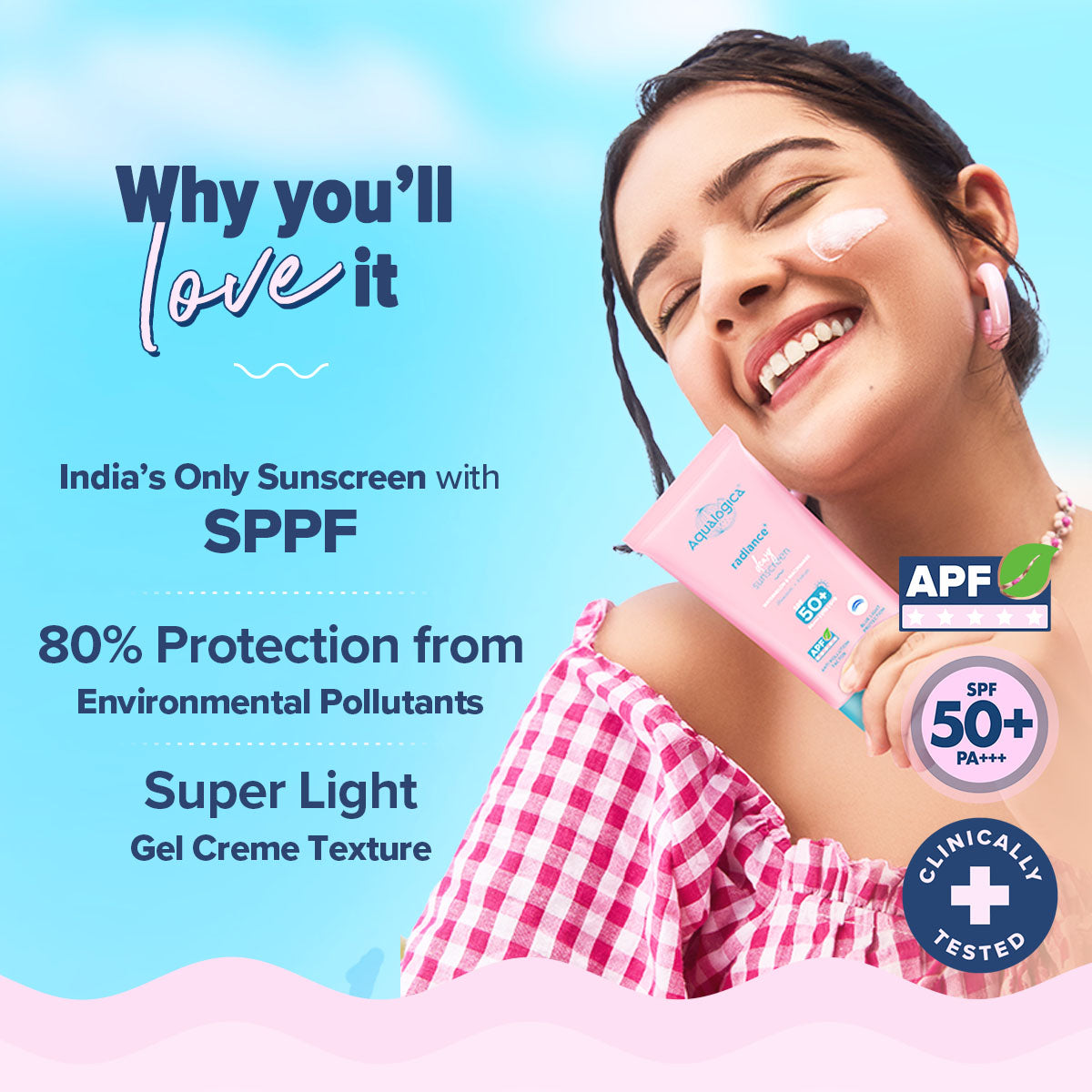 Radiance Suncreen Radiance Sunscreen 30g| In-Vivo Tested | SPF 50 PA++++ – Aqualogica