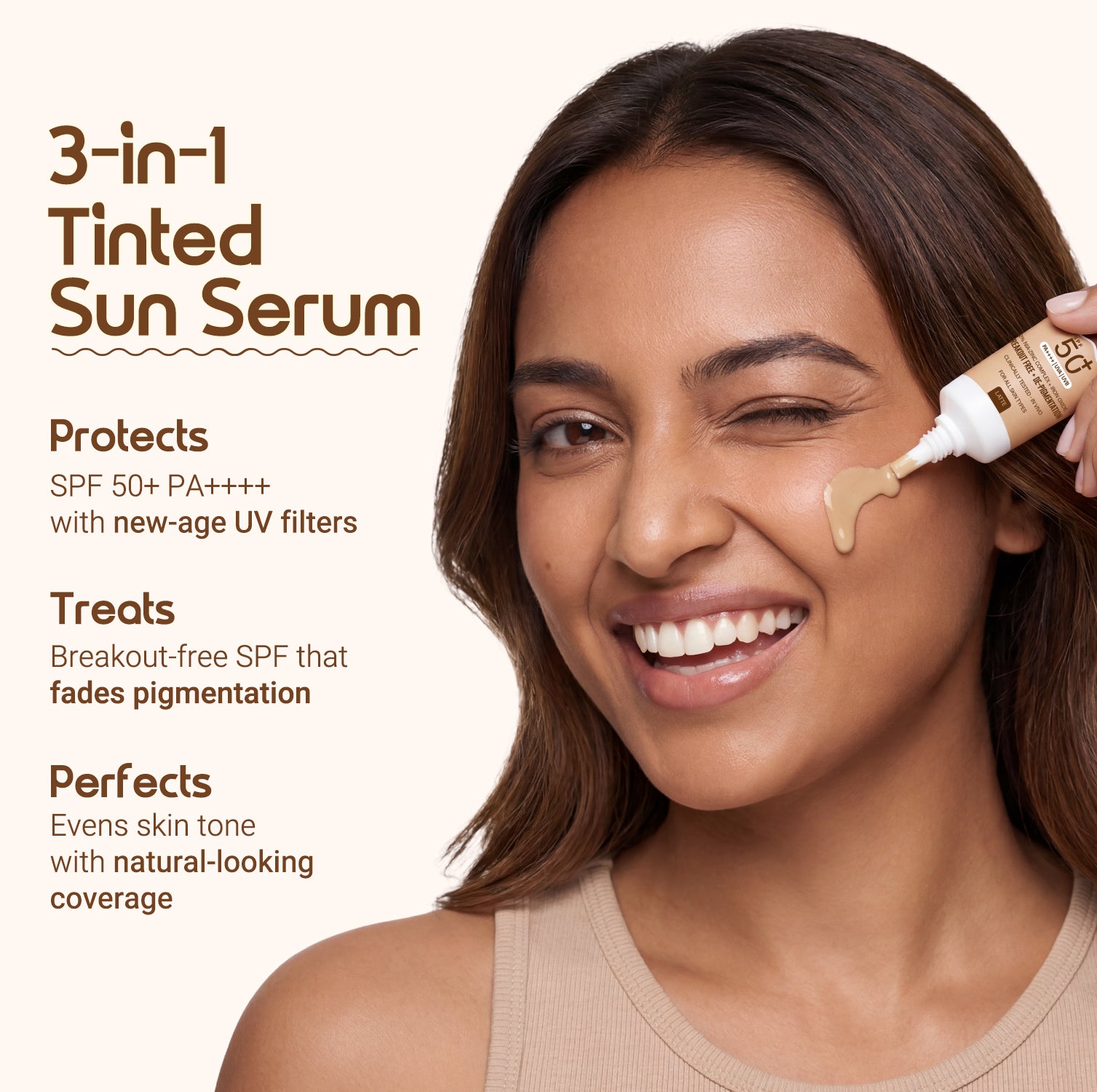 3-in-1 Tinted Sun Serum - Latte | Trial Pack | 10ml
