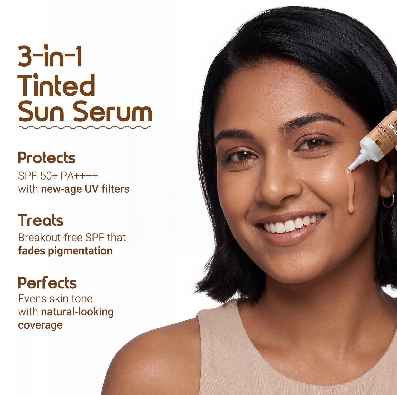 3-in-1 Tinted Sun Serum - Beige | Trial Pack | 10ml