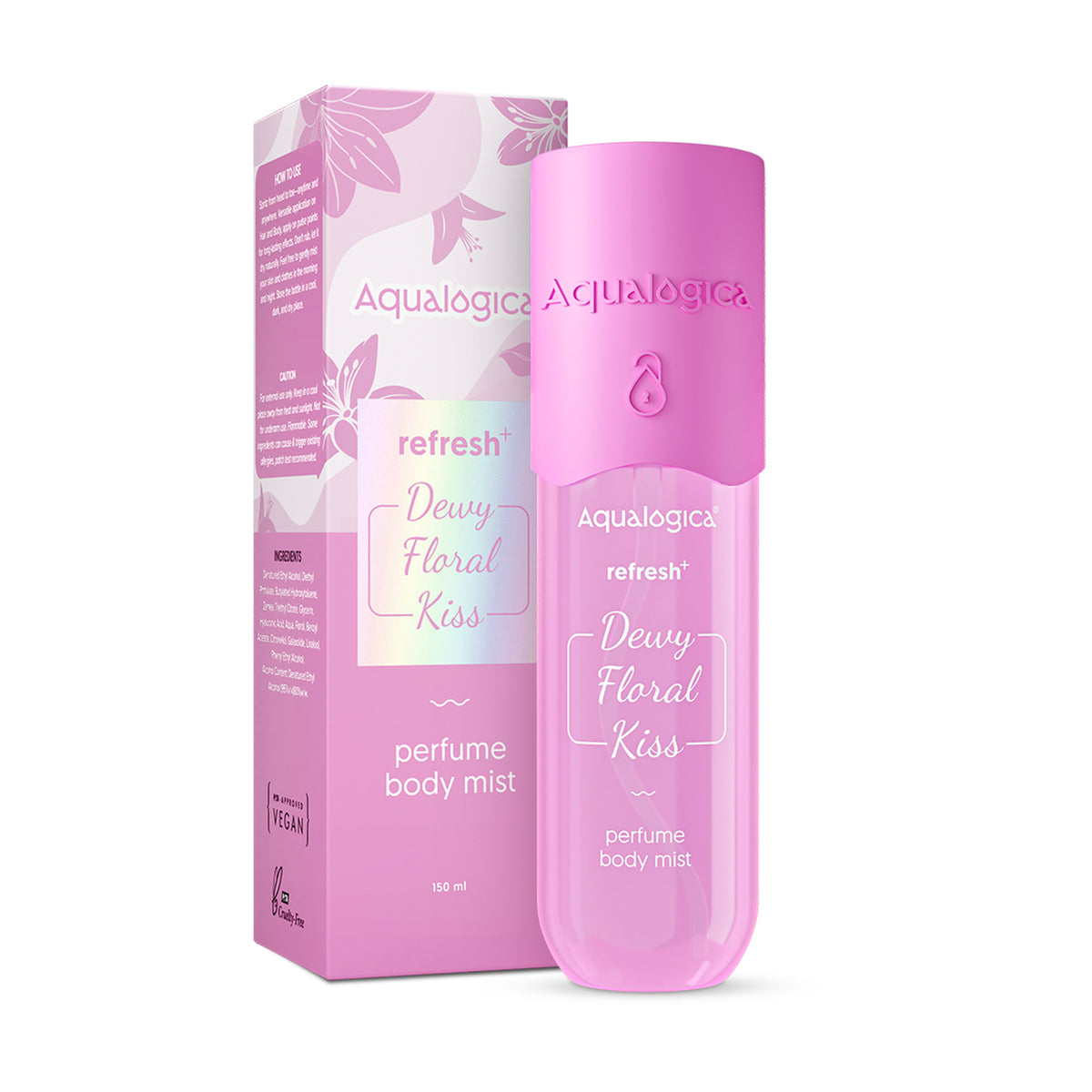 Refresh+ Dewy Floral Kiss Perfume Body Mist with Zemea & Hyaluronic Acid- 150 ml