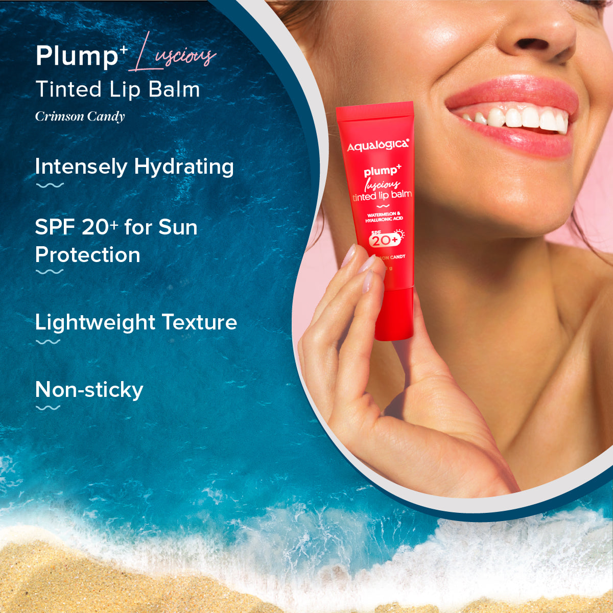 Crimson Candy Plump+ Luscious Tinted Lip Balm - 10 g (Pack of 2)