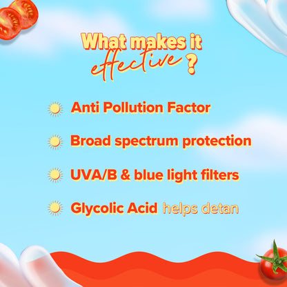 Detan+ Dewy Sunscreen SPF 50+ PA++++ with Anti Pollution Factor (APF) | UVA/B & Blue Light Protection - 50g
