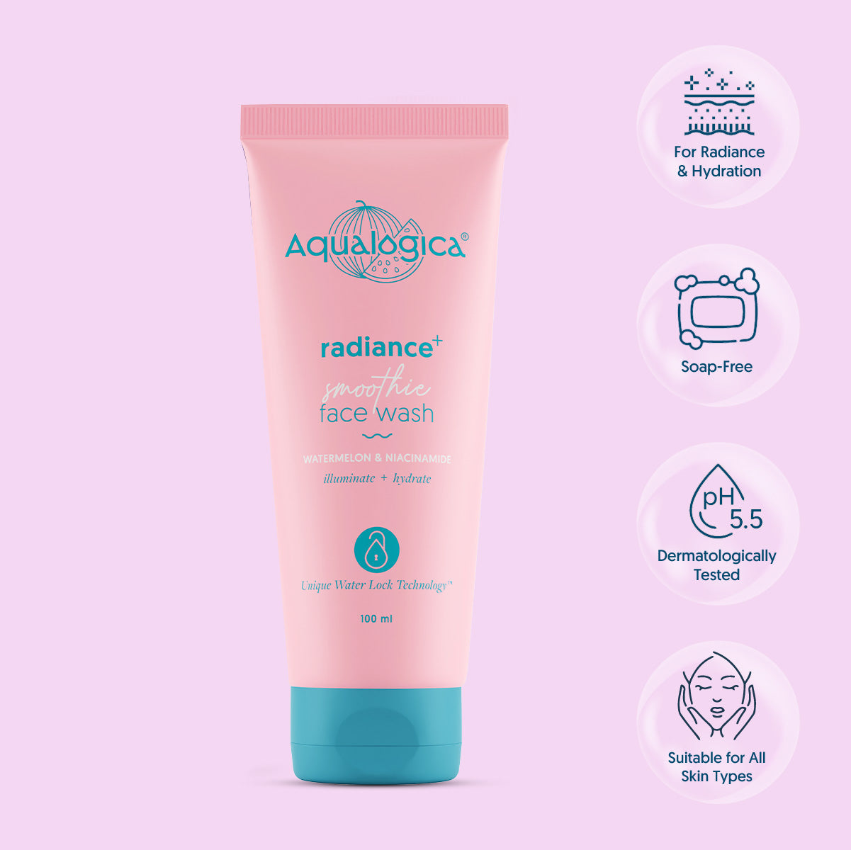 FREEBIE Radiance+ Smoothie Face Wash with Watermelon & Niacinamide for Clear & Oil-Free Skin - 100ml