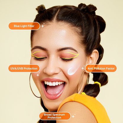 Glow+ Dewy Sunscreen Gel SPF 50+ PA++++ with Papaya & Vitamin C - 80g