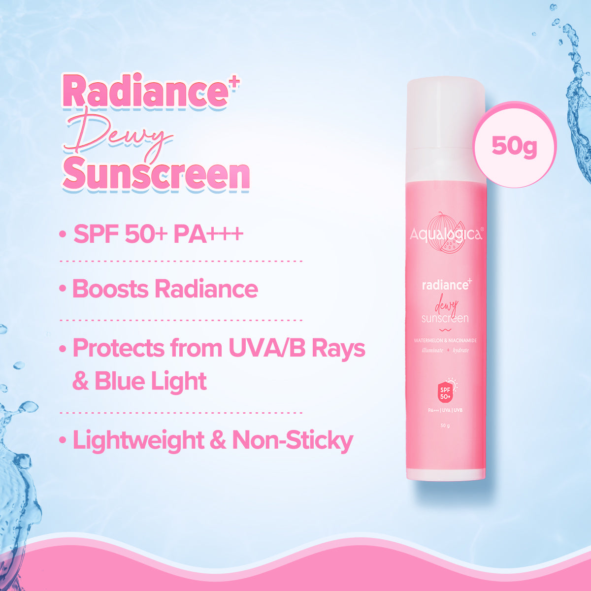 Radiance+ Protect & Glow Duo (Radiance+ Oil Free Moisturizer -  100g, Radiance+ Dewy Sunscreen - 50g)