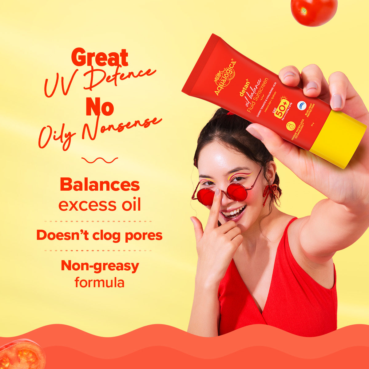 Detan+ Oil Balance Fluid Sunscreen for Oily Skin - 50g