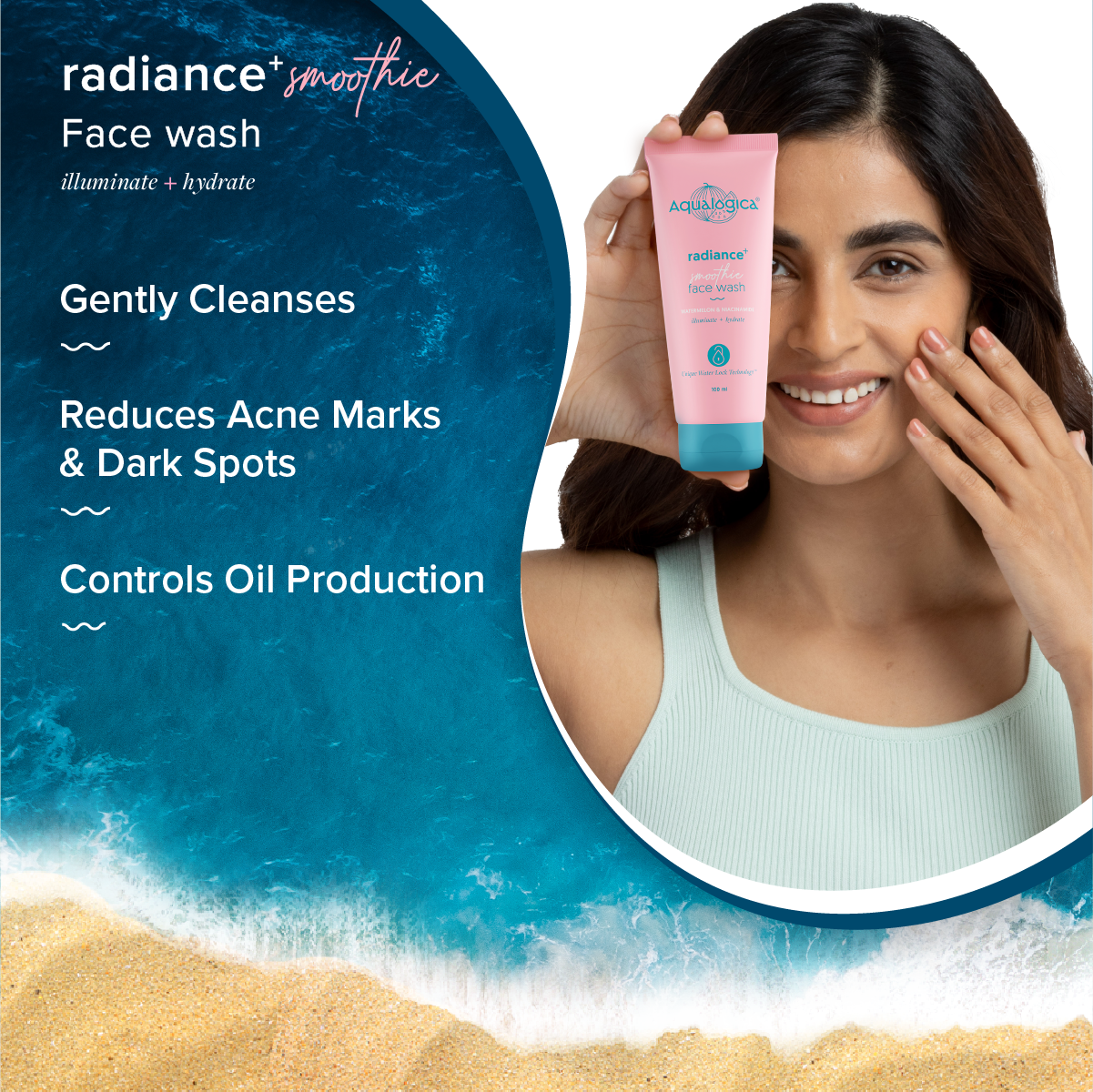 FREEBIE Radiance+ Smoothie Face Wash with Watermelon & Niacinamide for Clear & Oil-Free Skin - 100ml