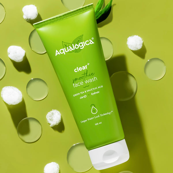 Aqualogica Clear+ Smoothie Face Wash SPF 50 PA++++ 50g