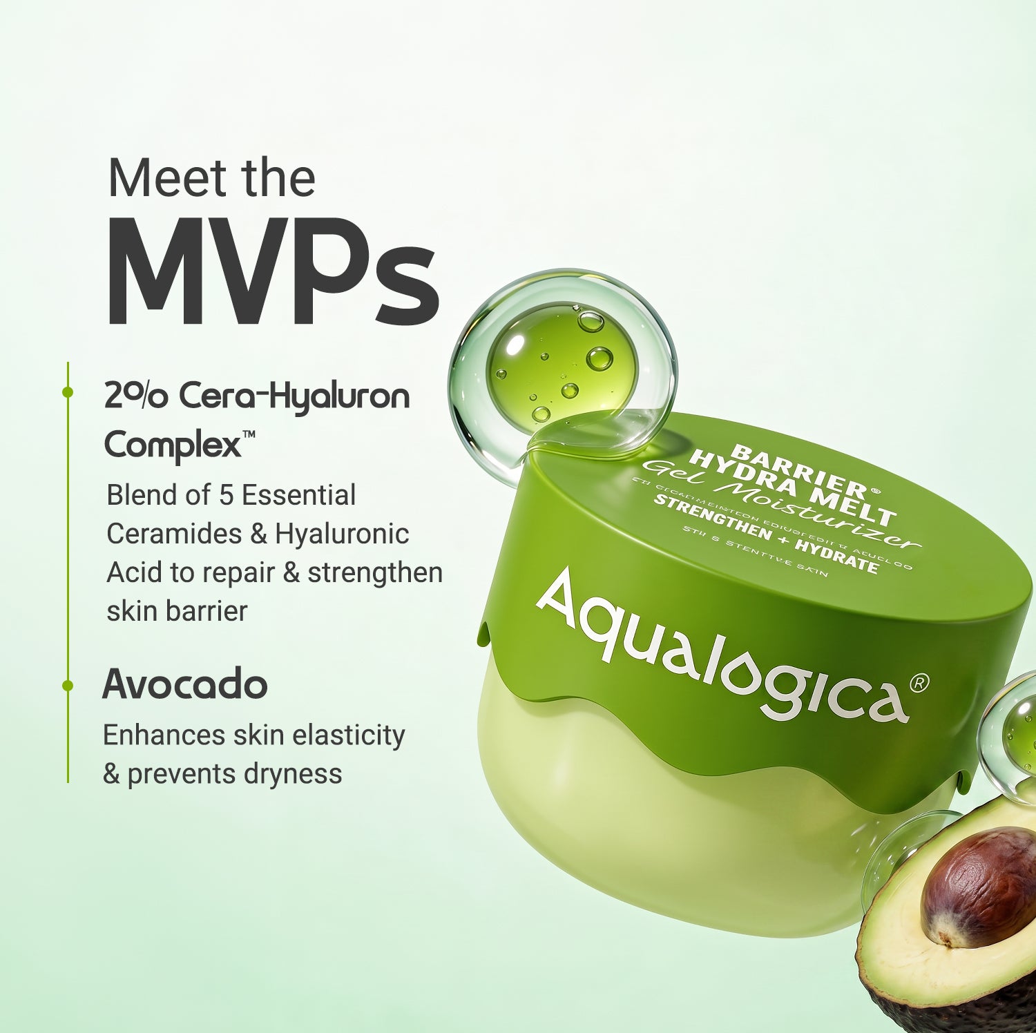 Barrier+ Hydra Melt Gel Moisturizer with Avocado & 5 Essential Ceramides - 100 g