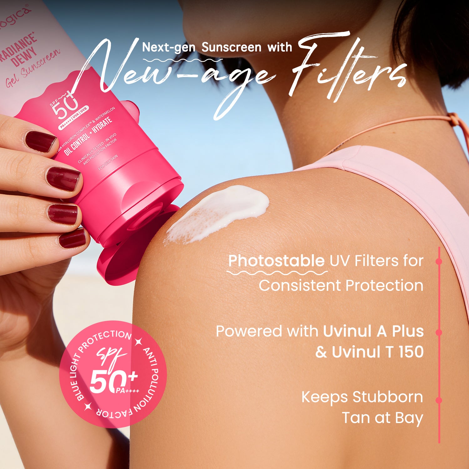 Radiance+ Dewy Sunscreen In-Vivo Tested with Watermelon & Niacinamide with SPF 50 & PA++++ - 80g