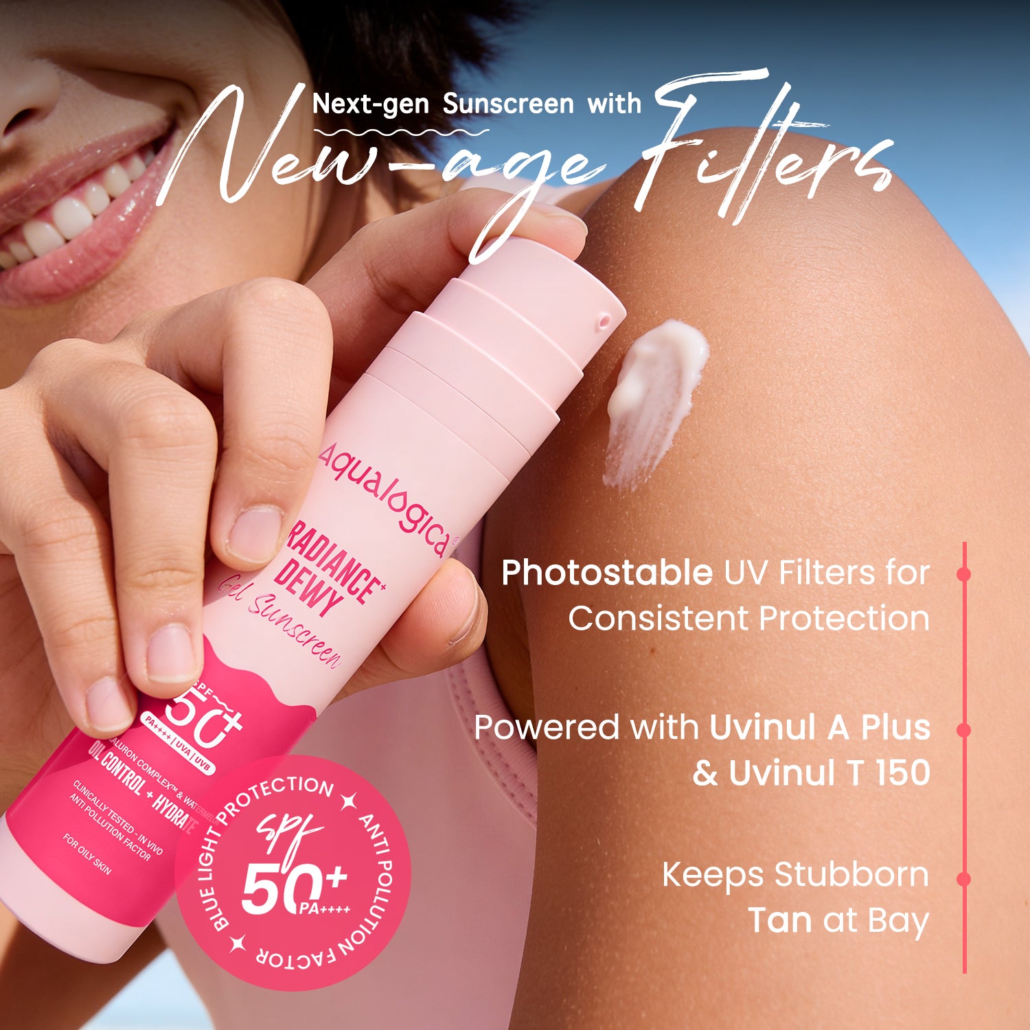 Radiance+ Dewy Sunscreen In-Vivo Tested with Watermelon & Niacinamide with SPF 50 & PA++++ - 50g