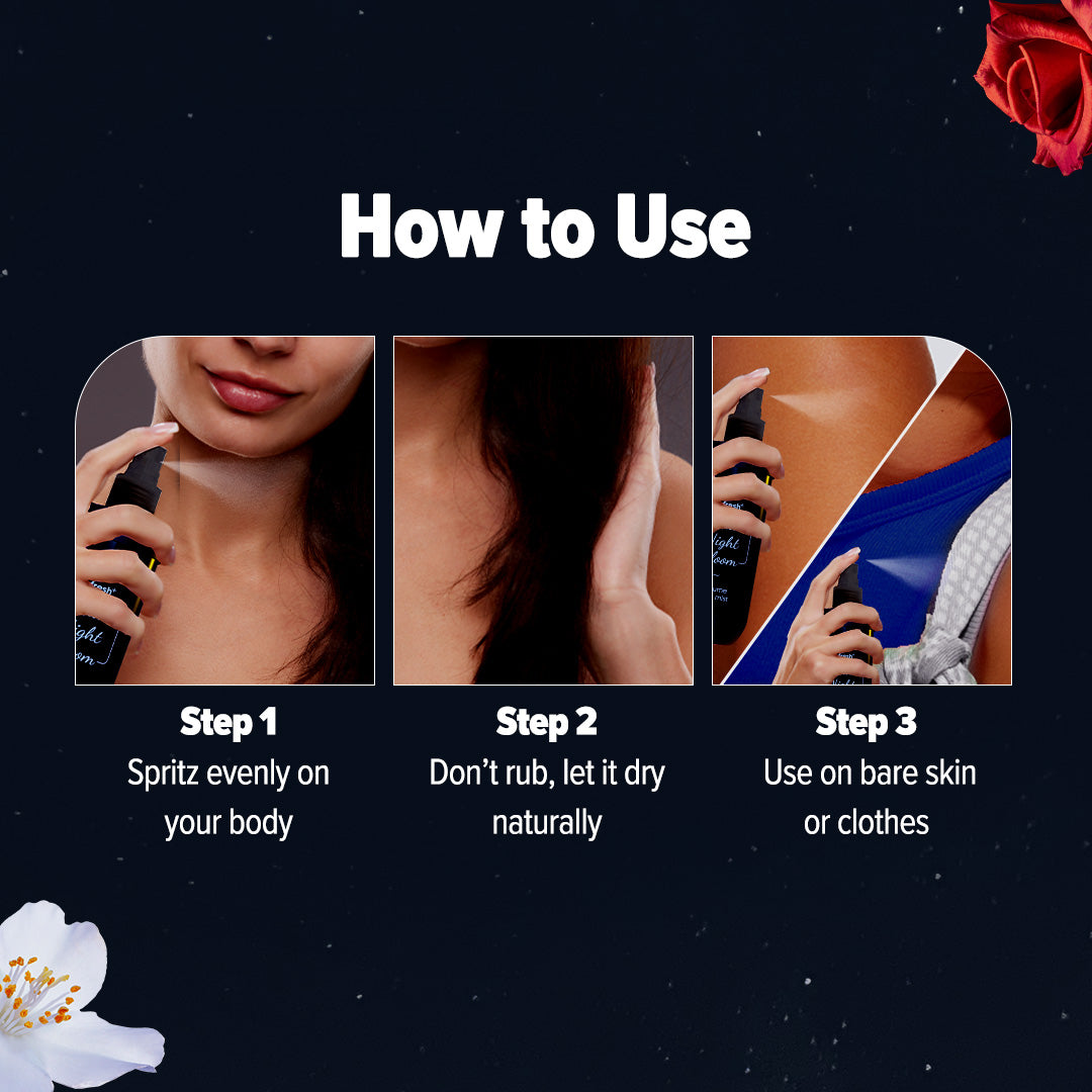 Refresh+ Mid Night Bloom Perfume Body Mist with Zemea & Hyaluronic Acid (150 ml)