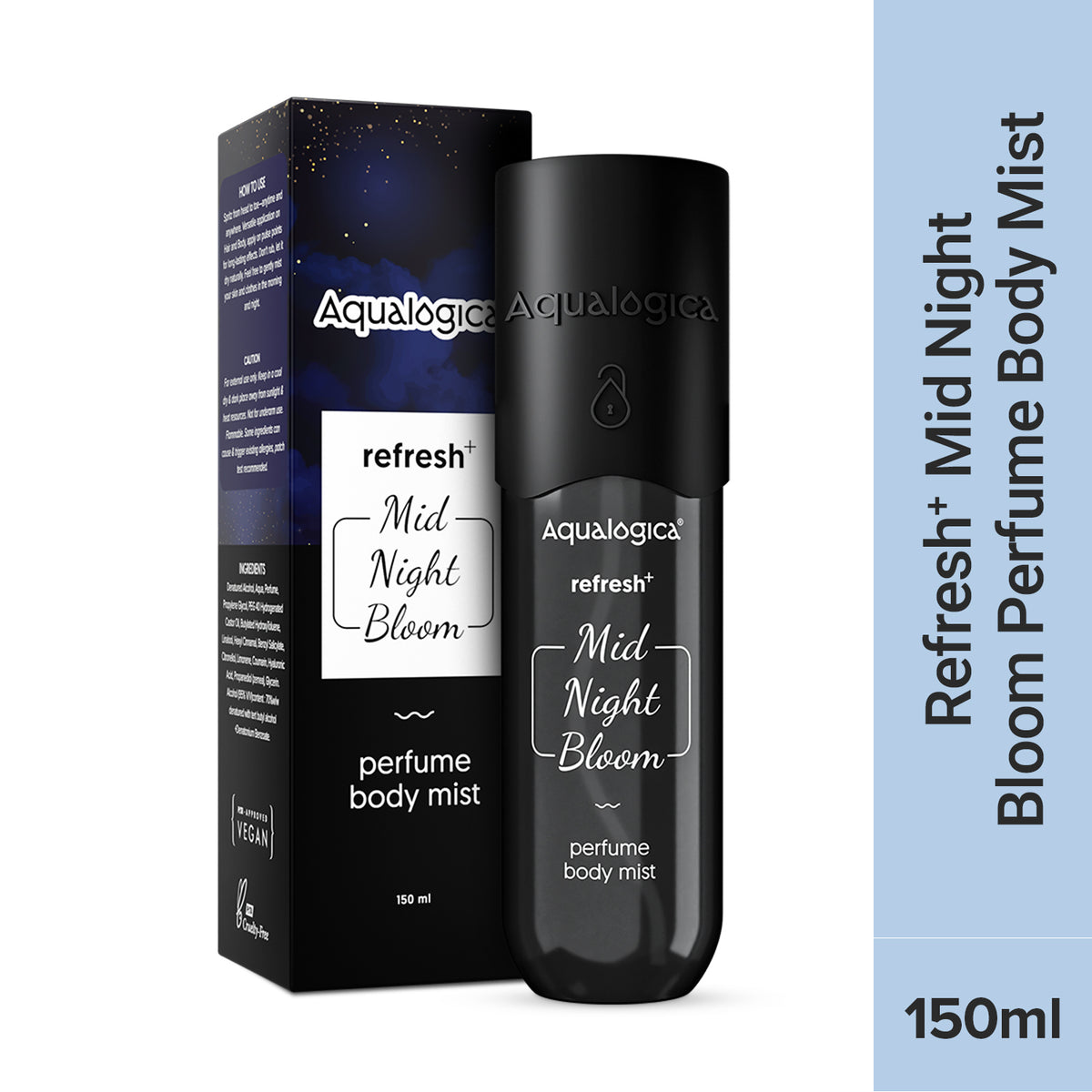 Refresh+ Mid Night Bloom Perfume Body Mist with Zemea & Hyaluronic Acid (150 ml)