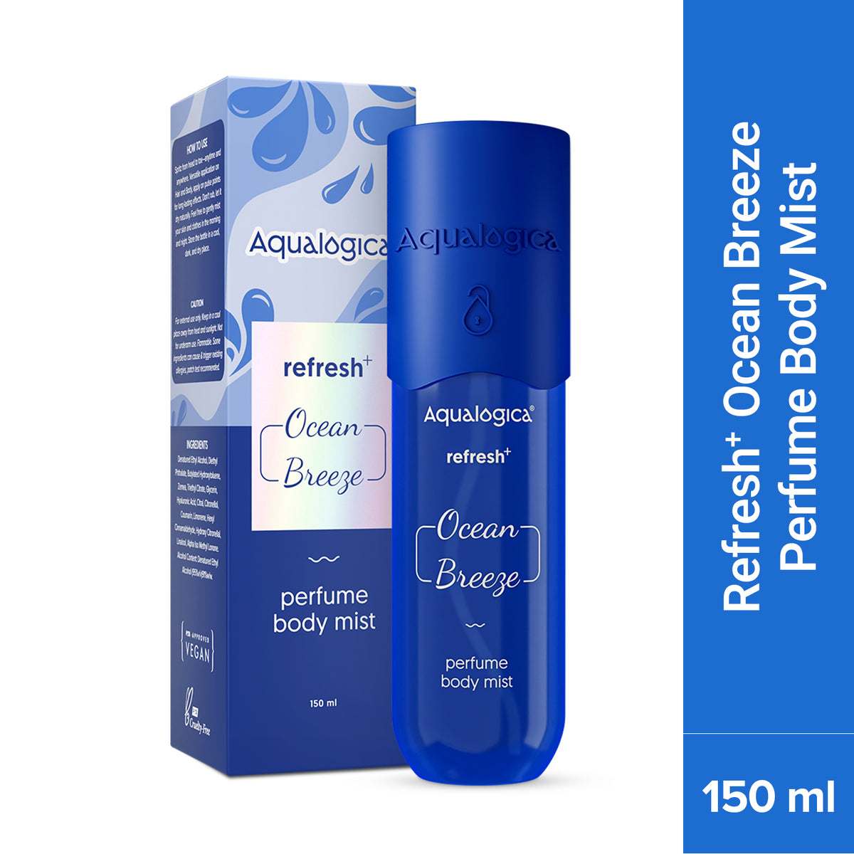 Refresh+ Perfume Body Mist - Ocean Breeze with Zemea & Hyaluronic Acid 150 ml