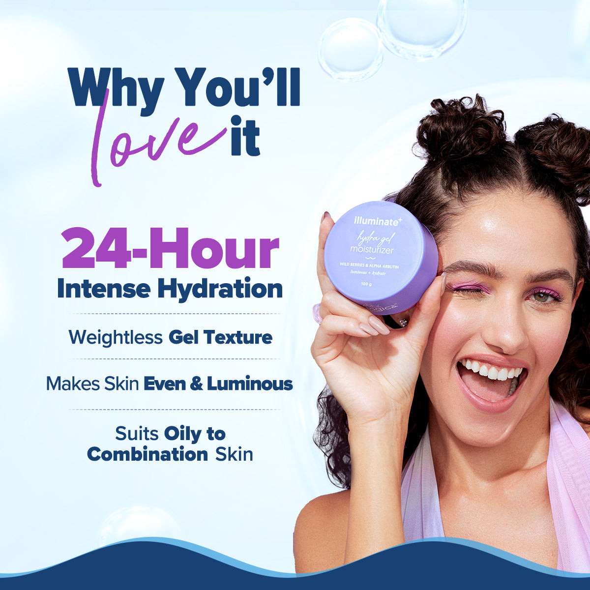 Freebie - Illuminate + Hydra Gel Moisturizer with Wild Berries & Alpha Arbutin - 20g