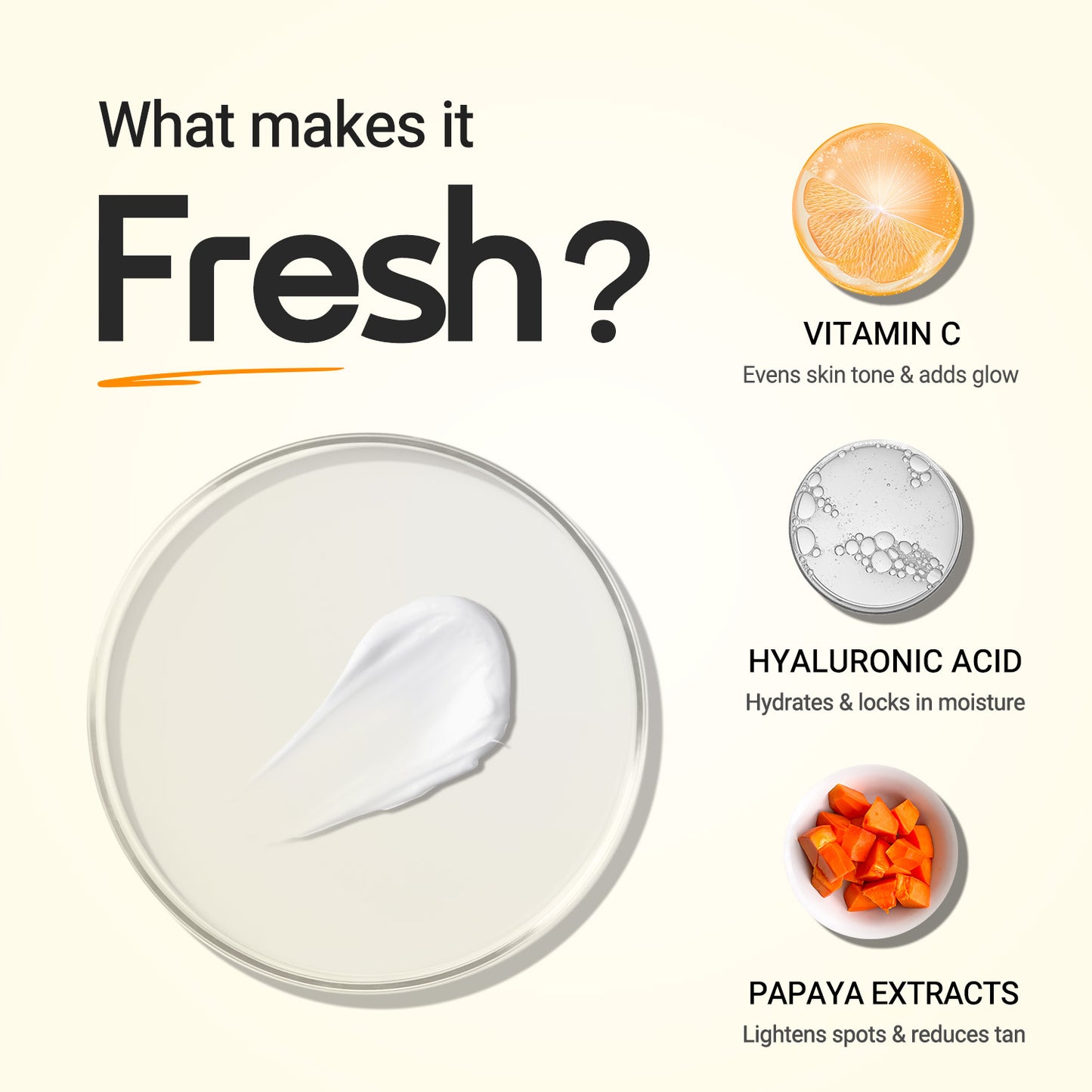 Glow+ Dewy Sunscreen Gel SPF 50+ PA++++ with Papaya & Vitamin C - 80g