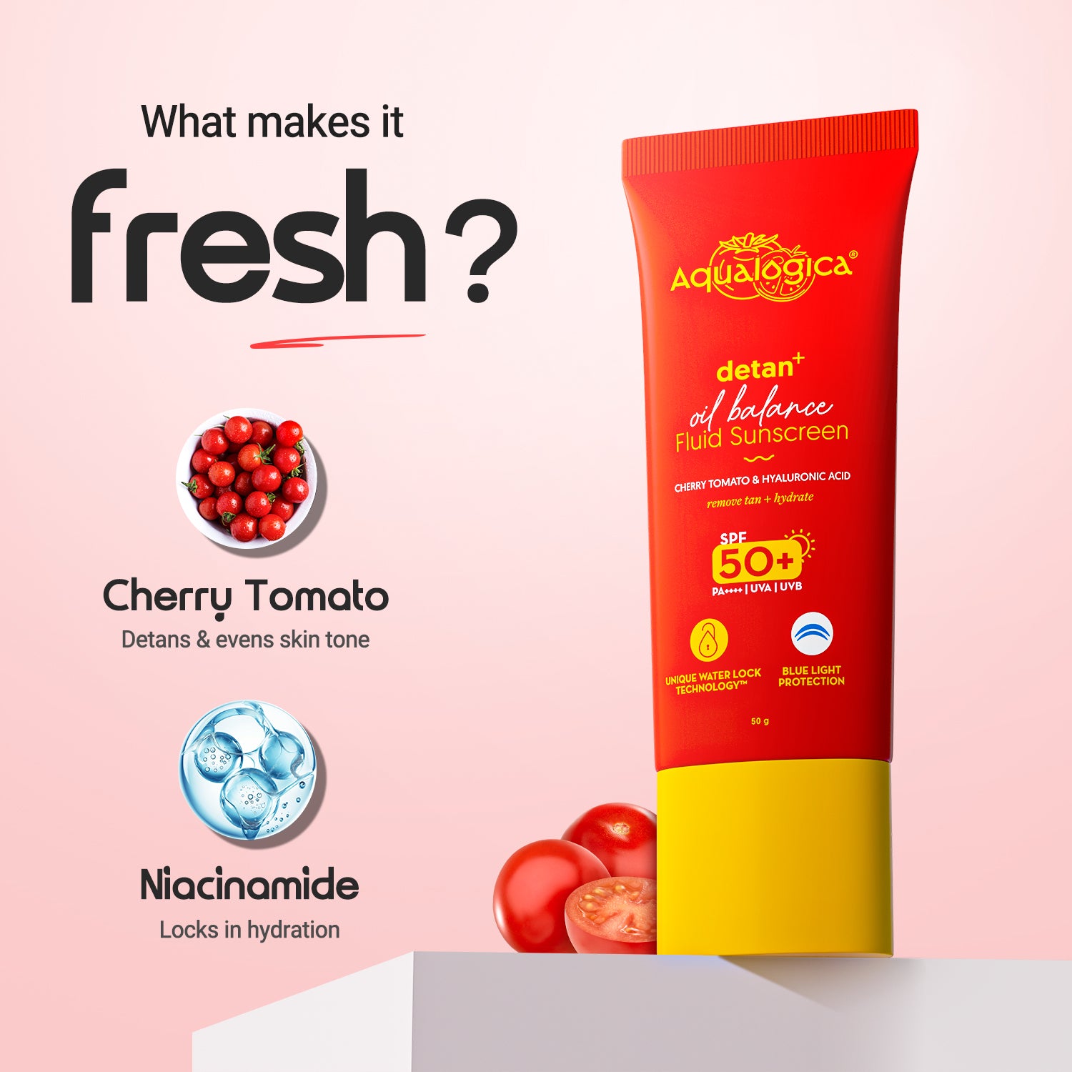 Detan+ Oil Balance Fluid Sunscreen for Oily Skin - 50g