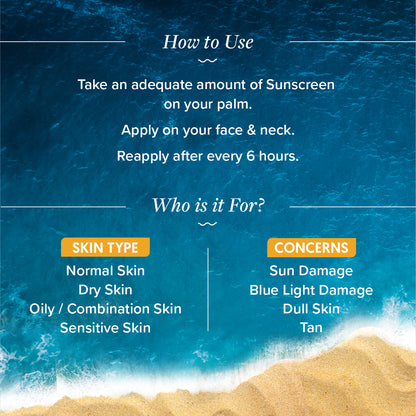 FREEBIE Glow+ Dewy Sunscreen with SPF 50+ & PA++++ for UVA/B & Blue Light Protection & No White Cast - 80g