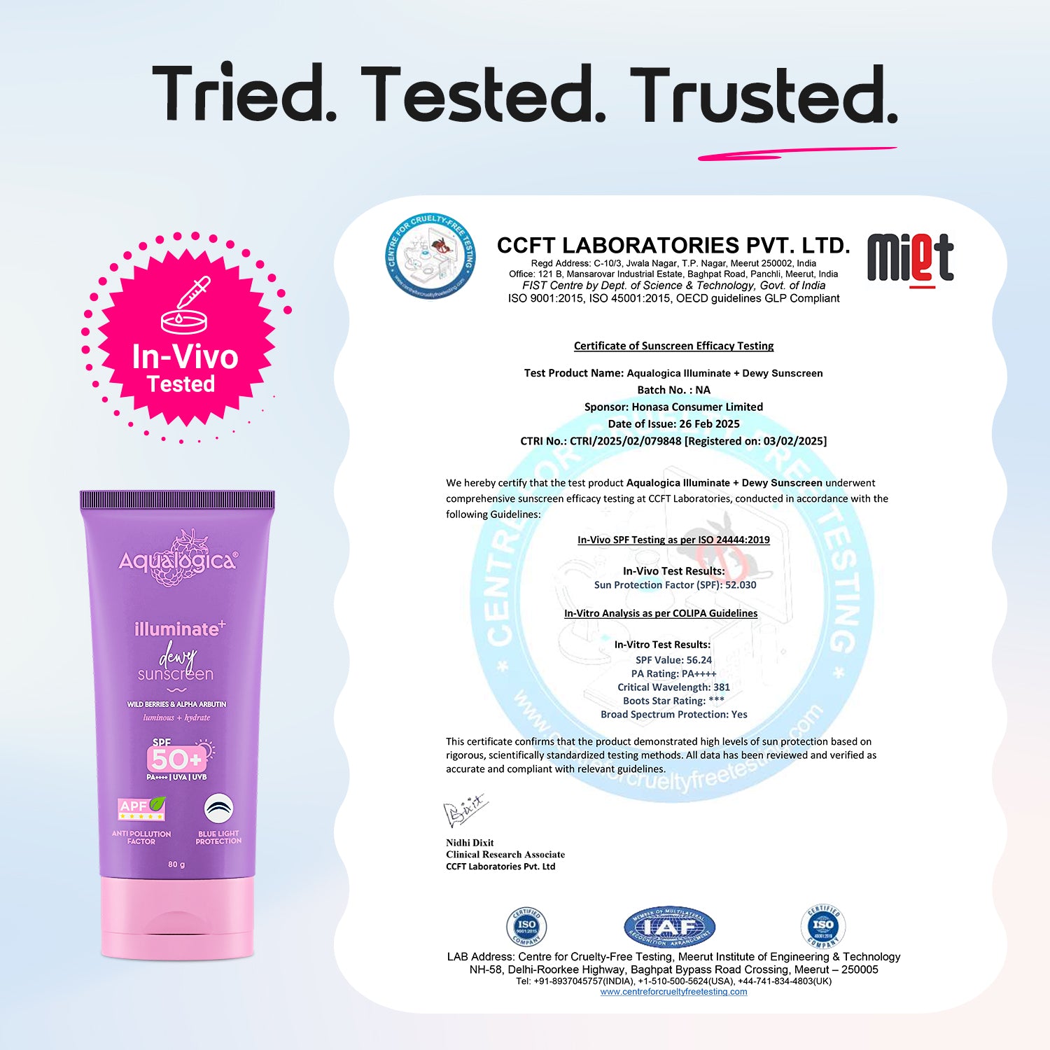 Illuminate+ Dewy Sunscreen In-Vivo Tested SPF 50+ PA++++ with Wild Berries & Alpha Arbutin - 80 g(Pack of 2)