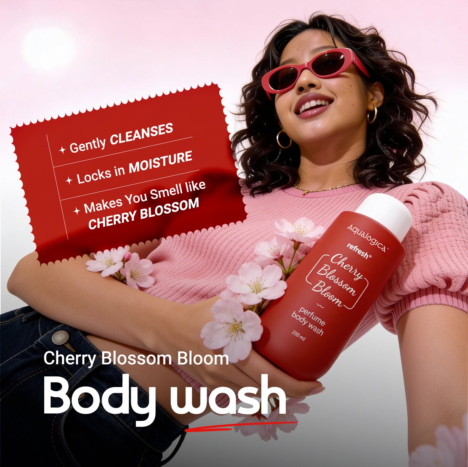 Refresh+ Cherry Blossom Bloom - Hot girl essentials Gift set with Sling bag & charms