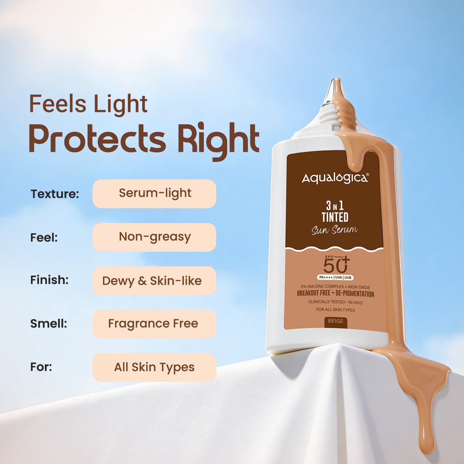 3-in-1 Tinted Sun Serum - Beige | 50ml