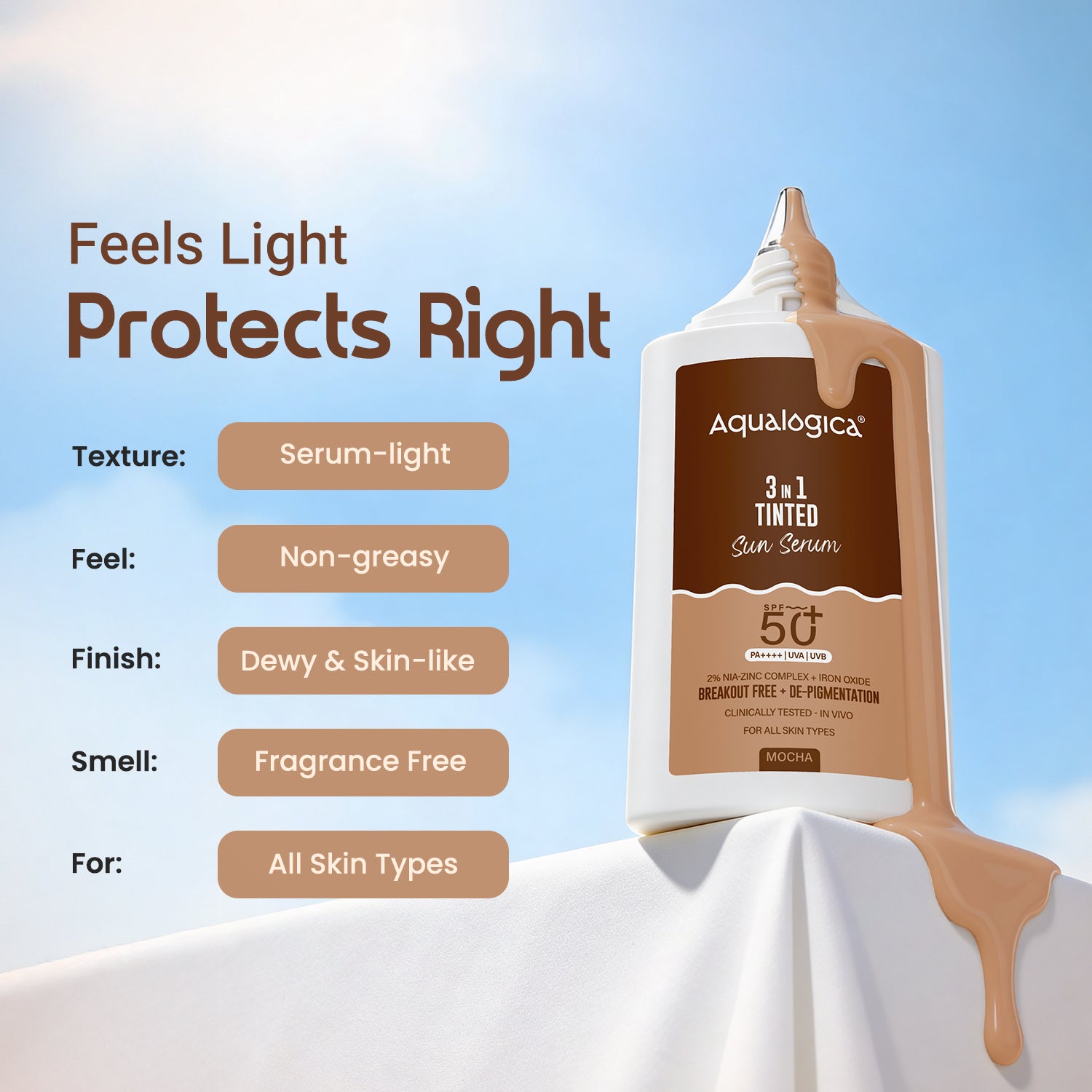 3-in-1 Tinted Sun Serum - Mocha | 50ml
