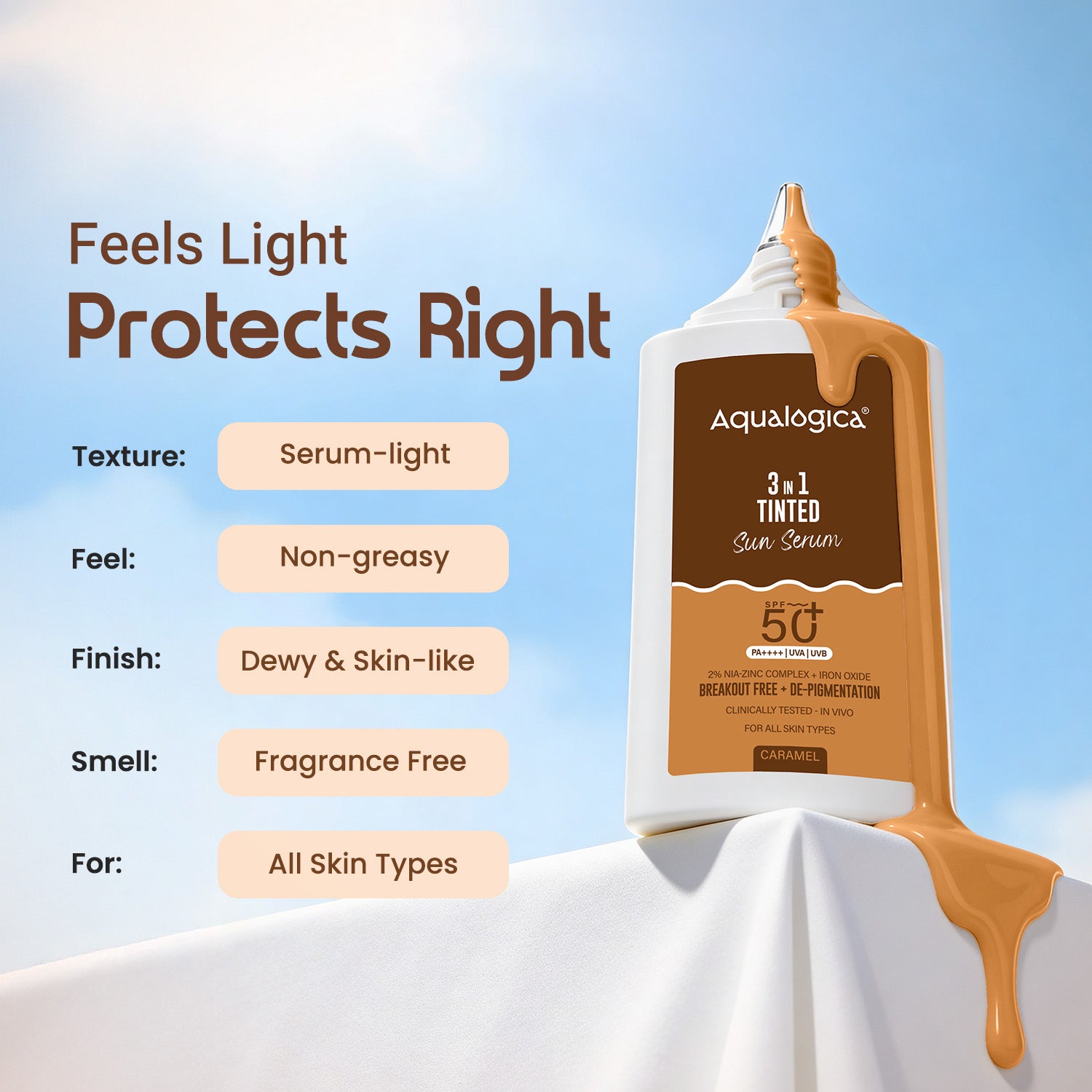 3-in-1 Tinted Sun Serum - Caramel | 50ml